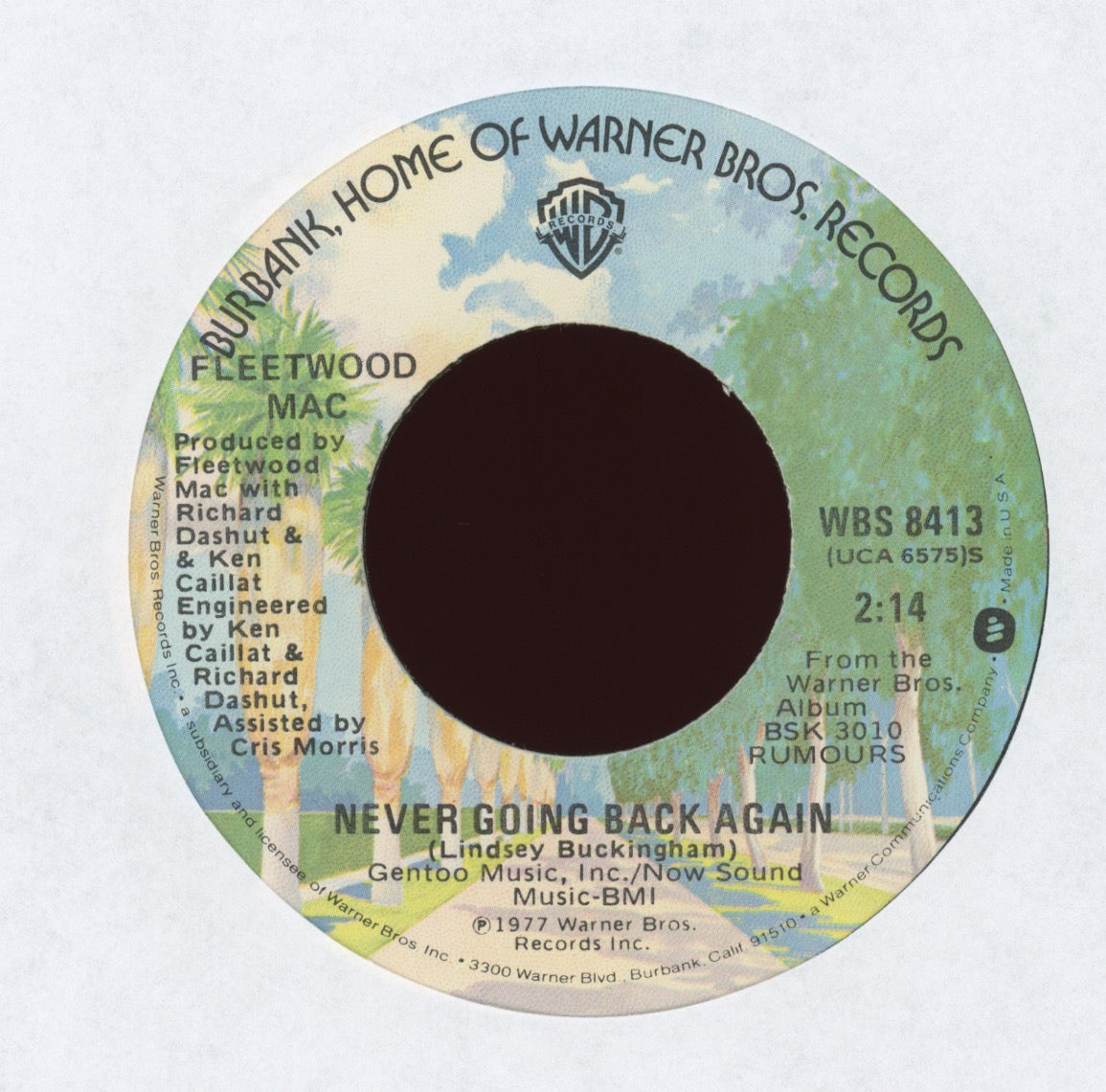 Fleetwood Mac - Don't Stop / Never Going Back Again on WB With Picture Sleeve
