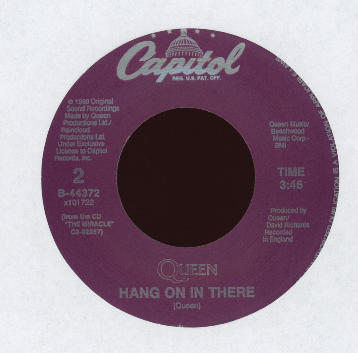 Queen - I Want It All on Capitol With Picture Sleeve