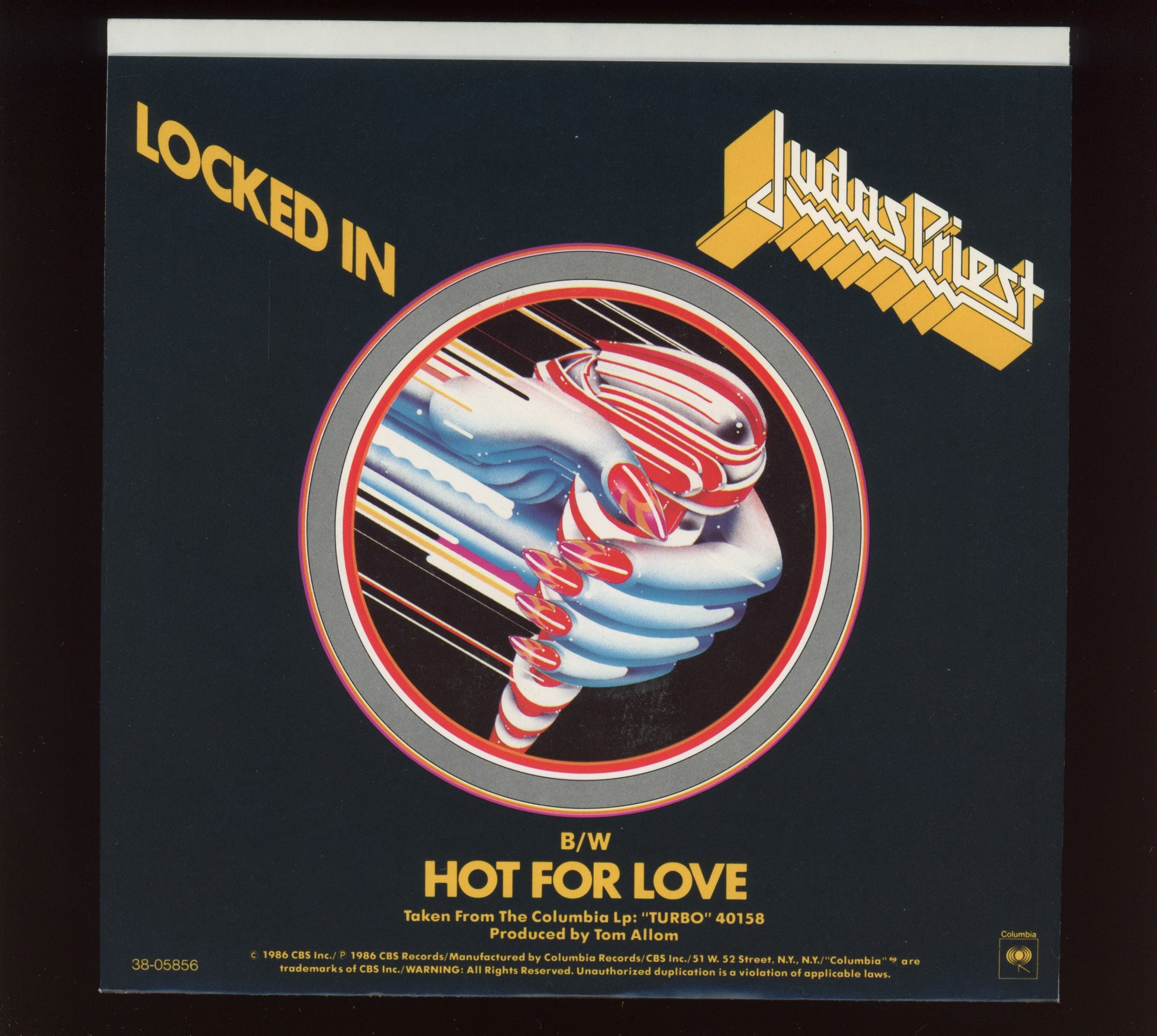 Judas Priest - Locked In on Columbia With Picture Sleeve