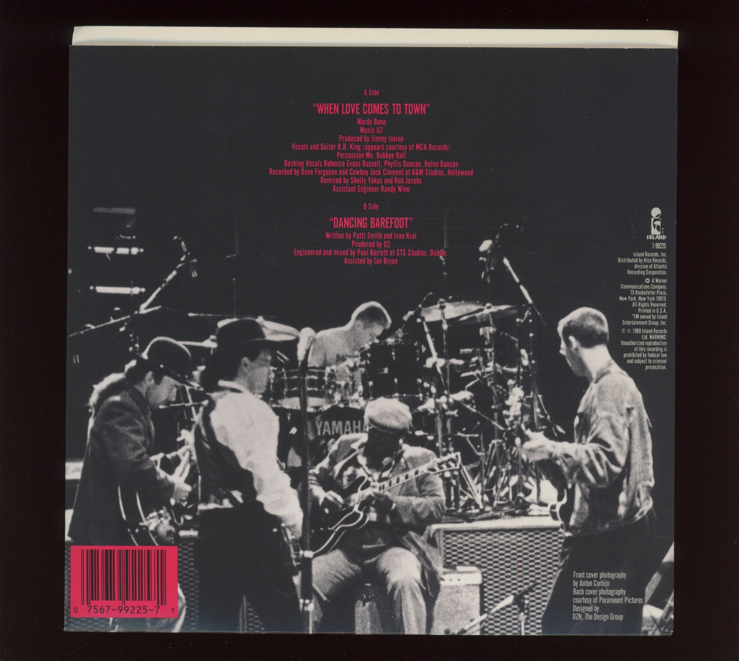 U2 - When Love Comes To Town on Island With Picture Sleeve