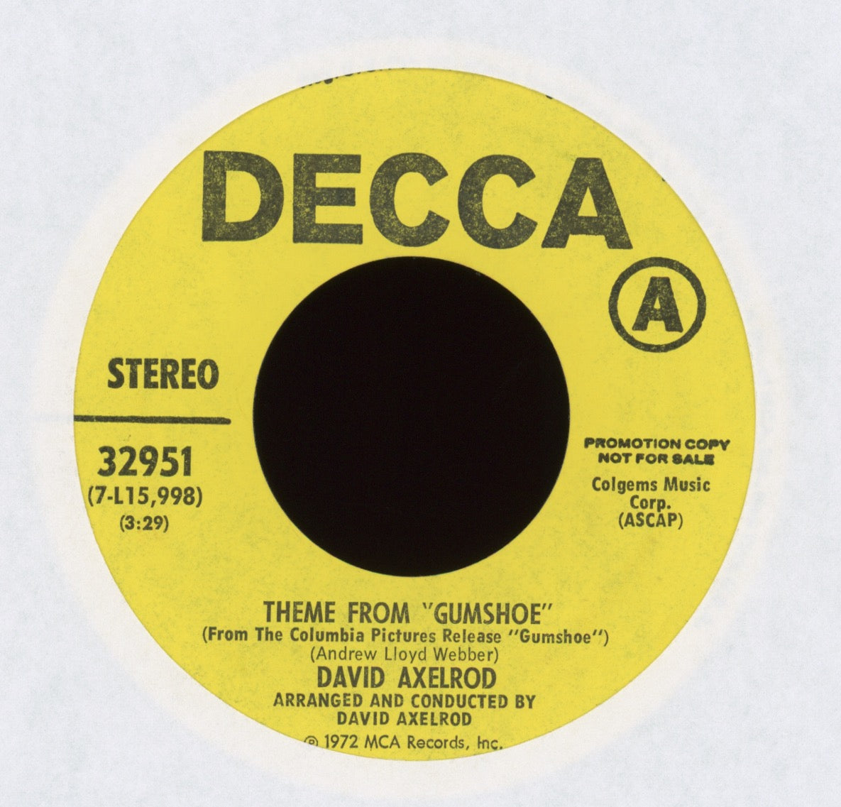 David Axelrod - The Lost Lament on Decca Promo