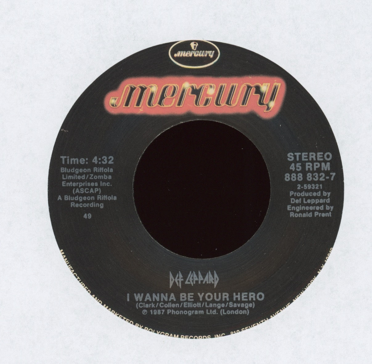 Def Leppard - Animal on Mercury With Picture Sleeve