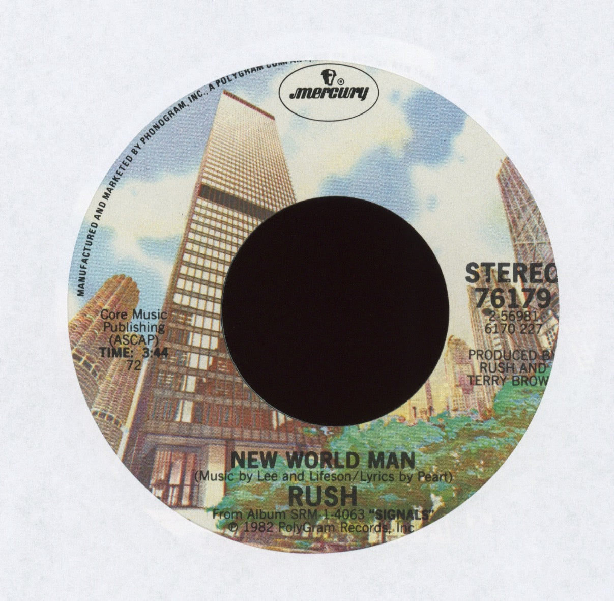 Rush - New World Man on Mercury With Picture Sleeve
