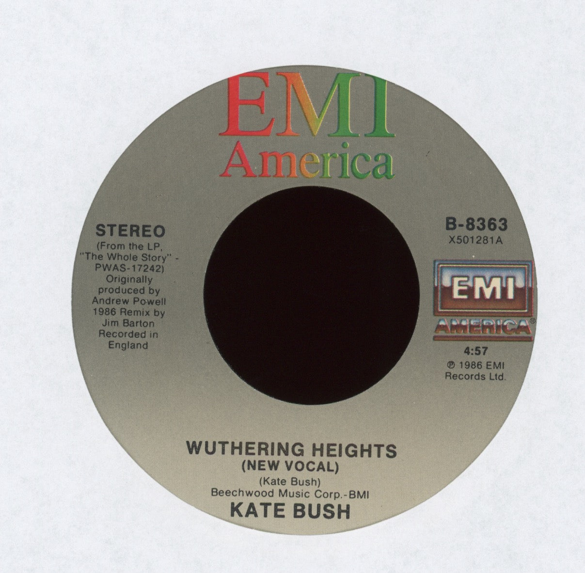 Kate Bush - Experiment IV on EMI America With Picture Sleeve