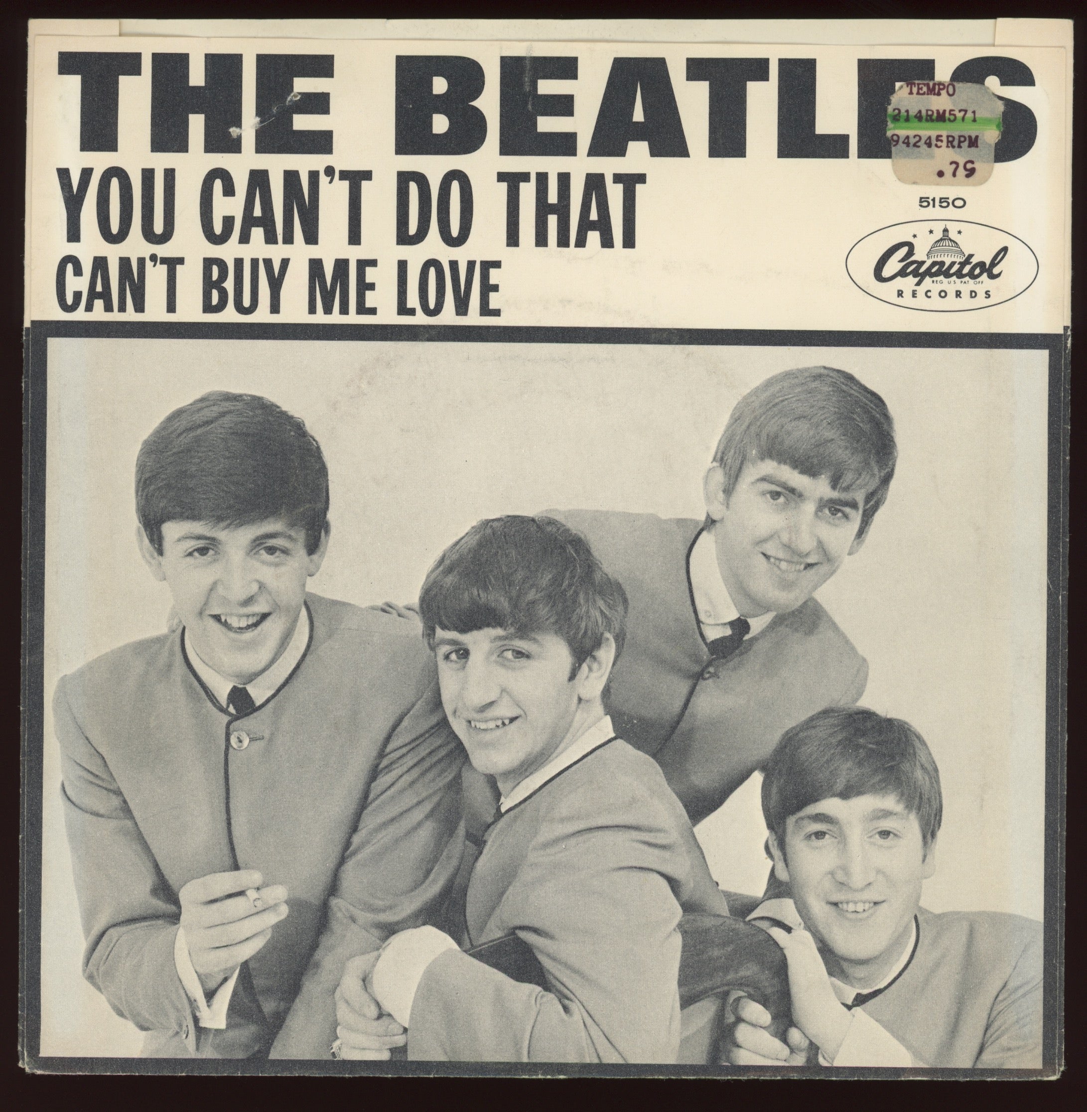 The Beatles - Can't Buy Me Love / You Can't Do That on Capitol 45 Rare