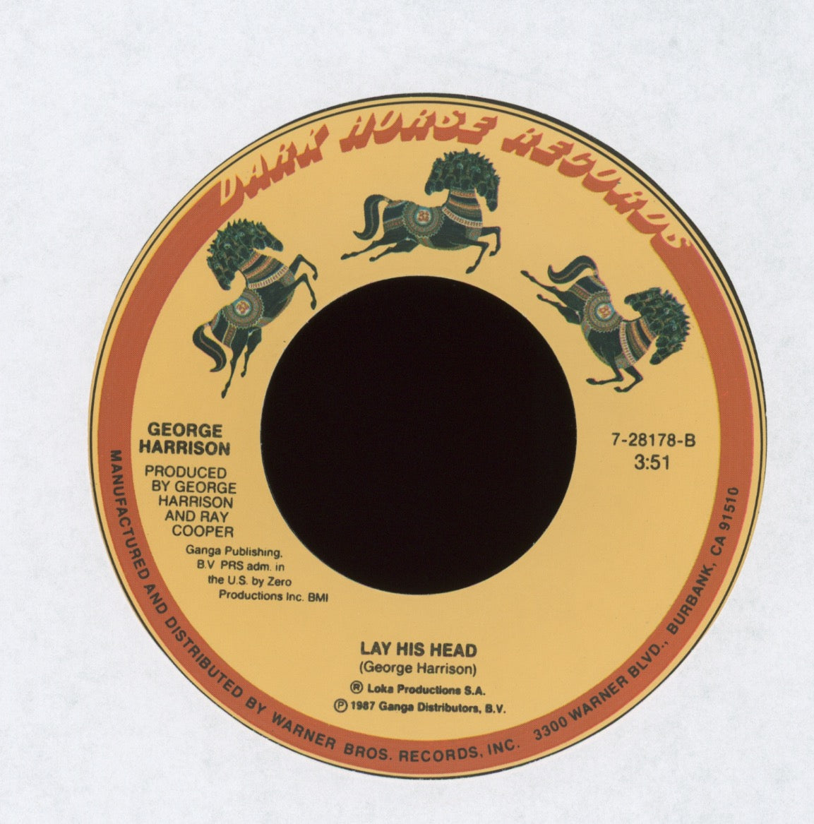 George Harrison - Got My Mind Set On You on Dark Horse With Picture Sleeve