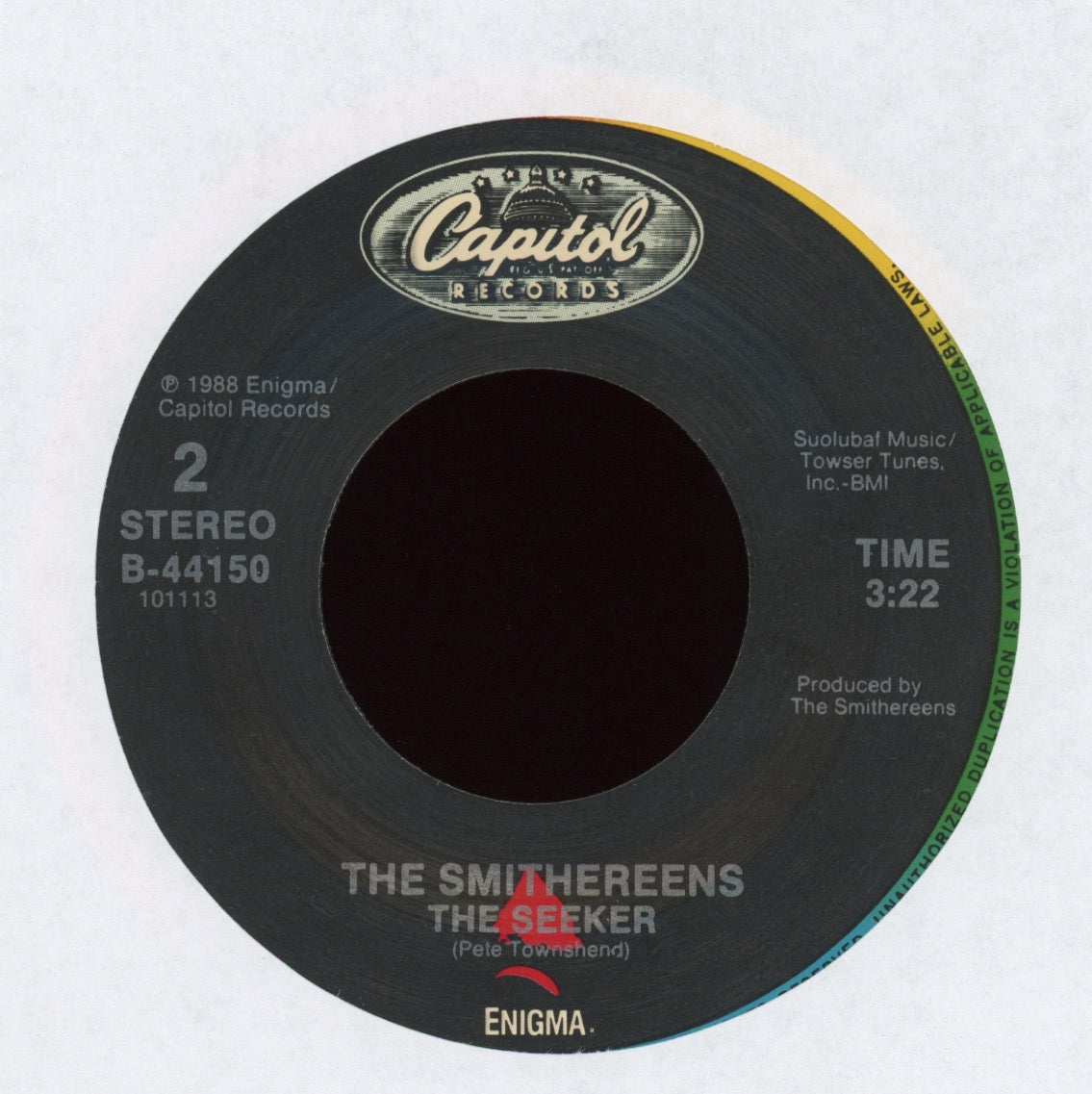 The Smithereens - Only A Memory on Capitol With Picture Sleeve