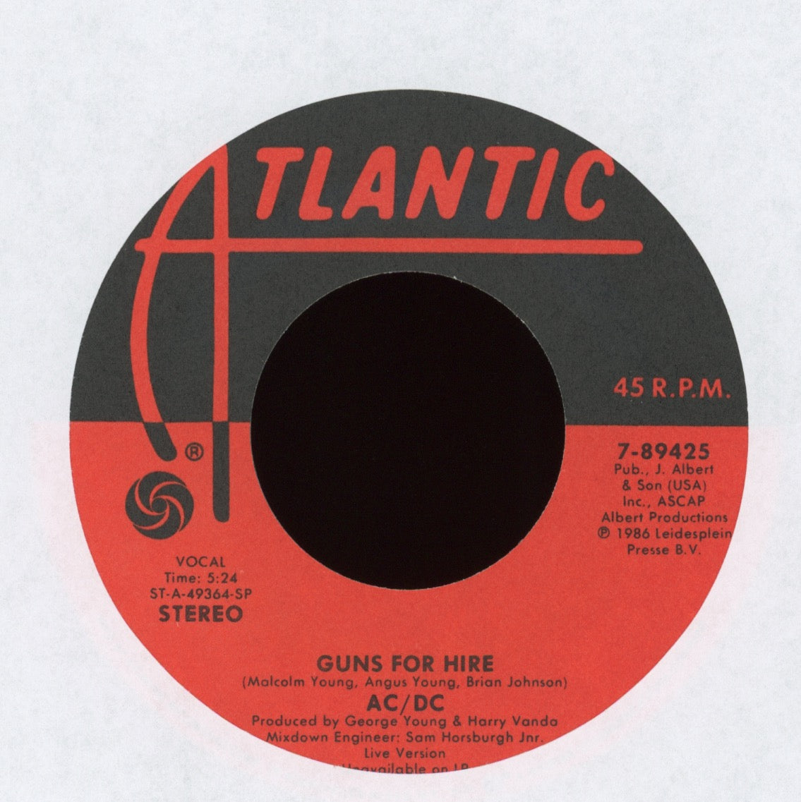 AC/DC - Who Made Who on Atlantic With Picture Sleeve