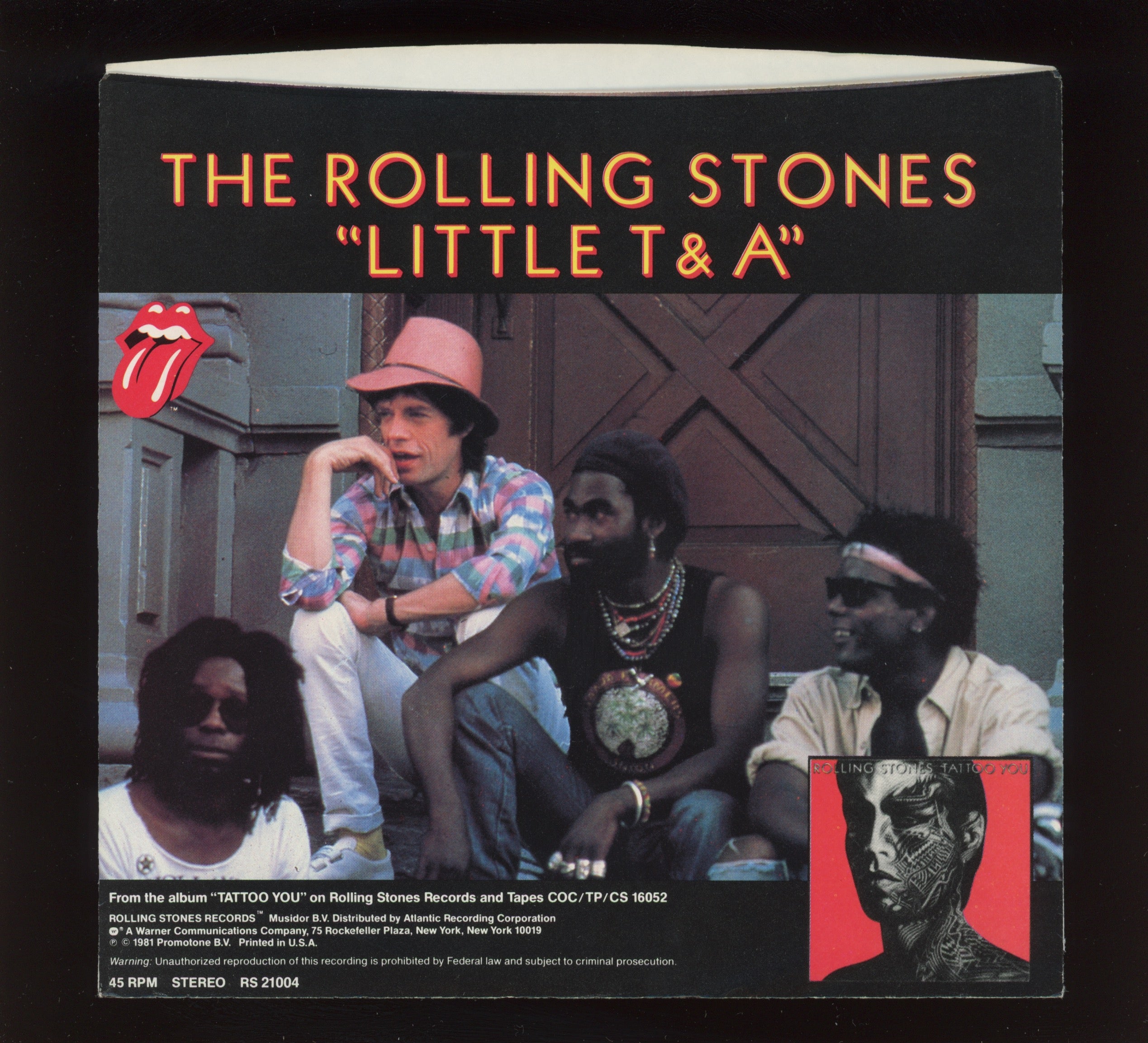 The Rolling Stones - Waiting On A Friend on Rolling Stones Records With Picture Sleeve