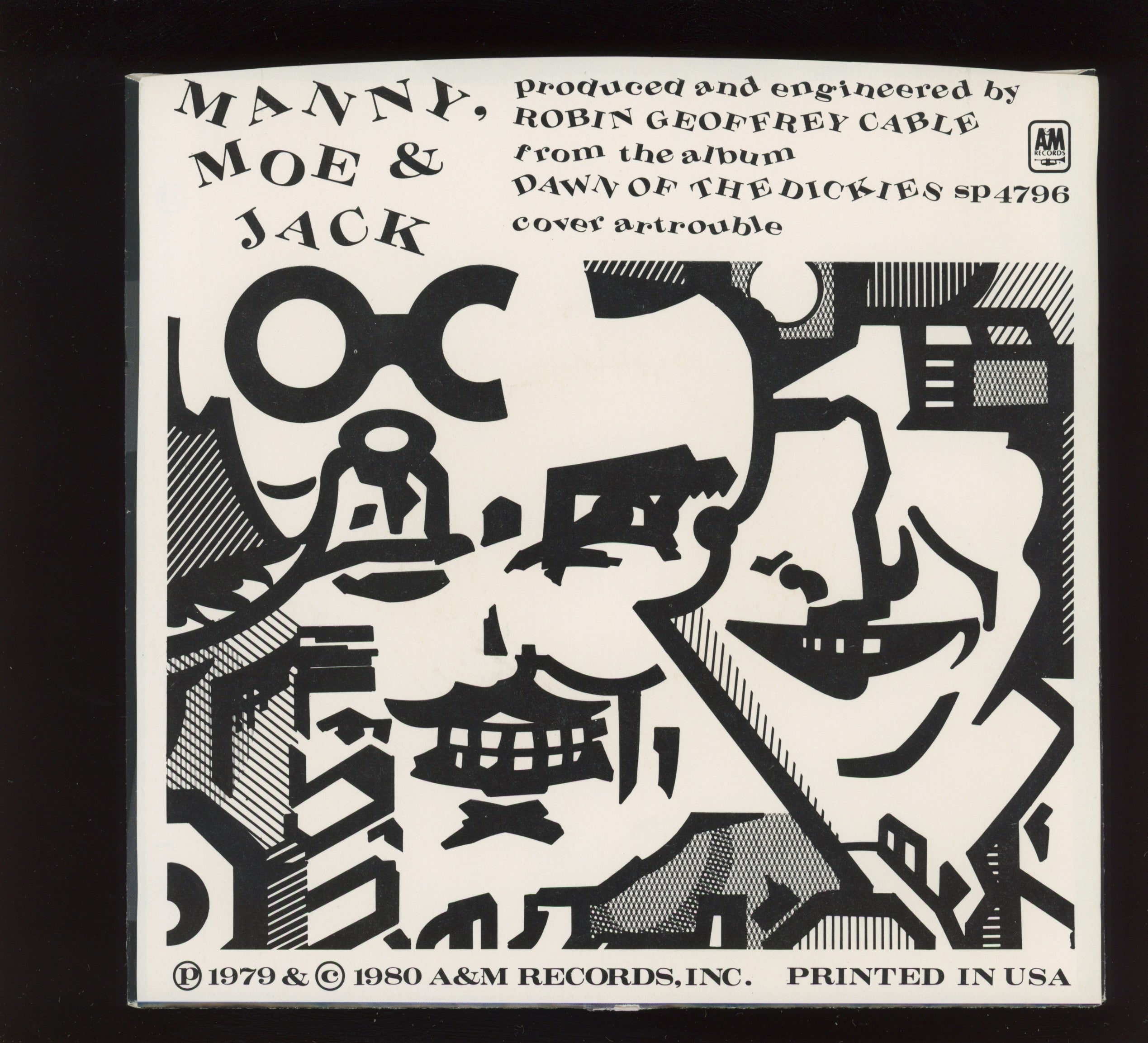 The Dickies - Nights In White Satin on A&M With KKK Picture Sleeve