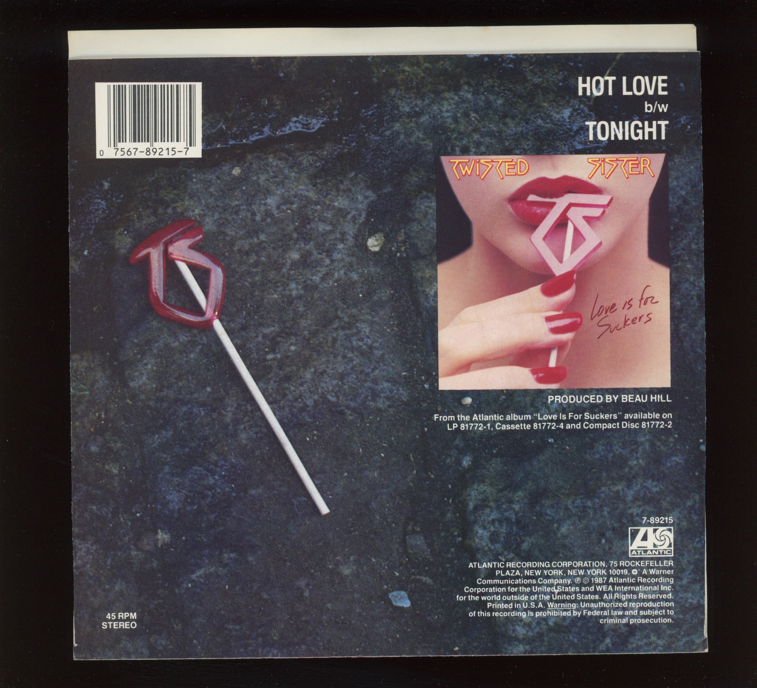 Twisted Sister - Hot Love on Atlantic With Picture Sleeve