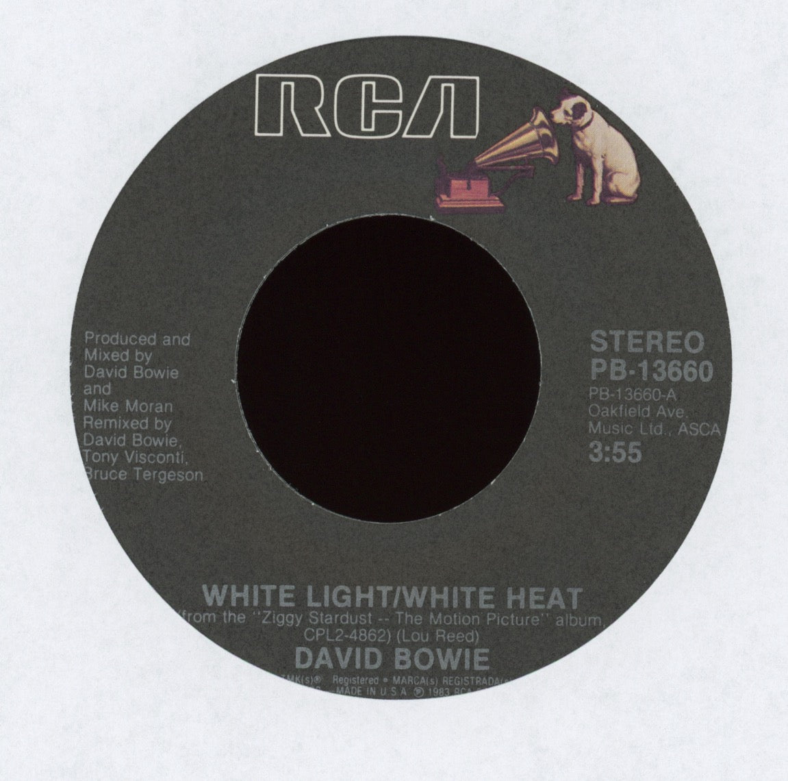 David Bowie - White Light/White Heat on RCA With Picture Sleeve
