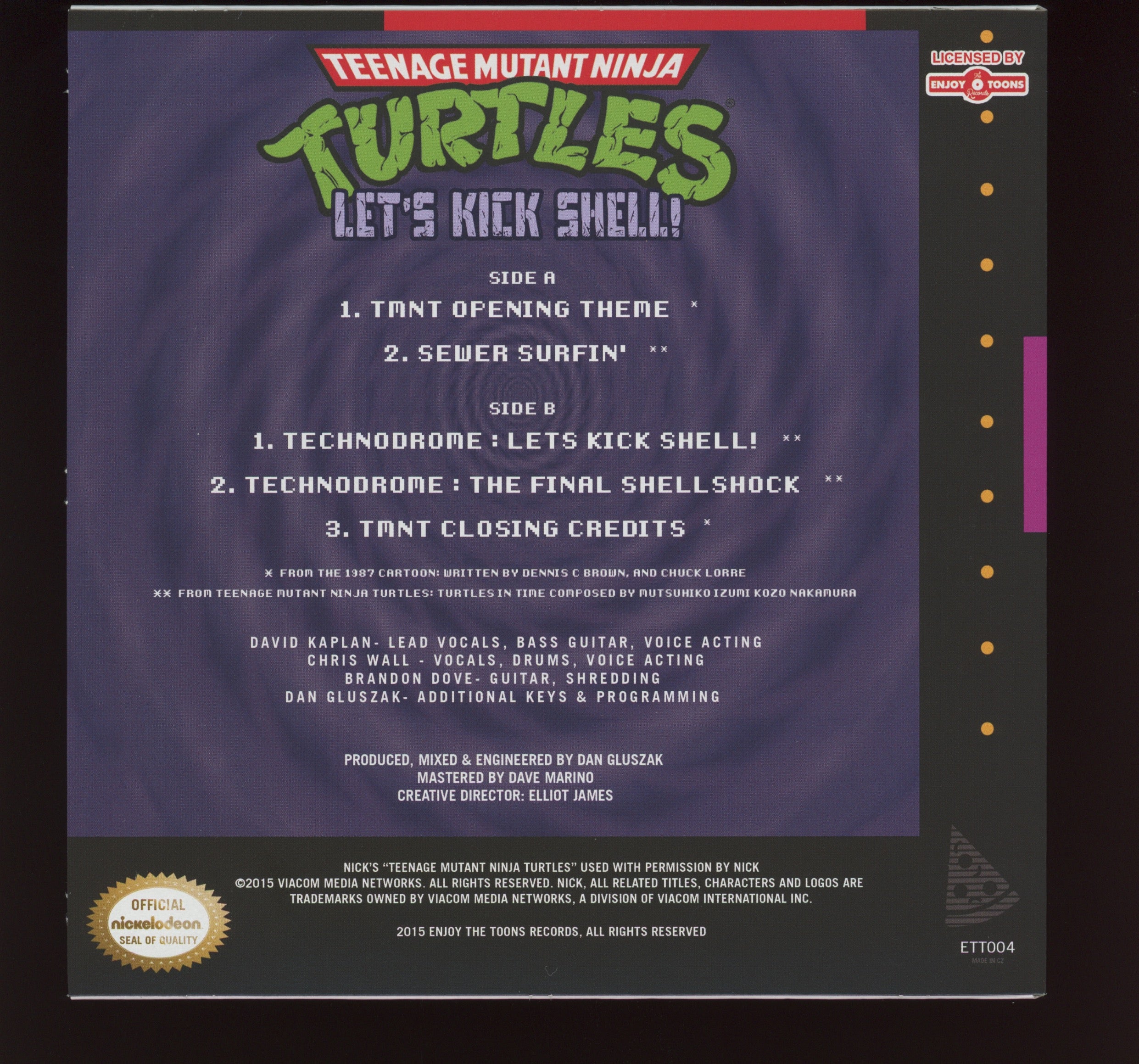 Teenage Mutant Ninja Turtles - Let's Kick Shell on Enjoy the Toons Limited White With Black Splatter