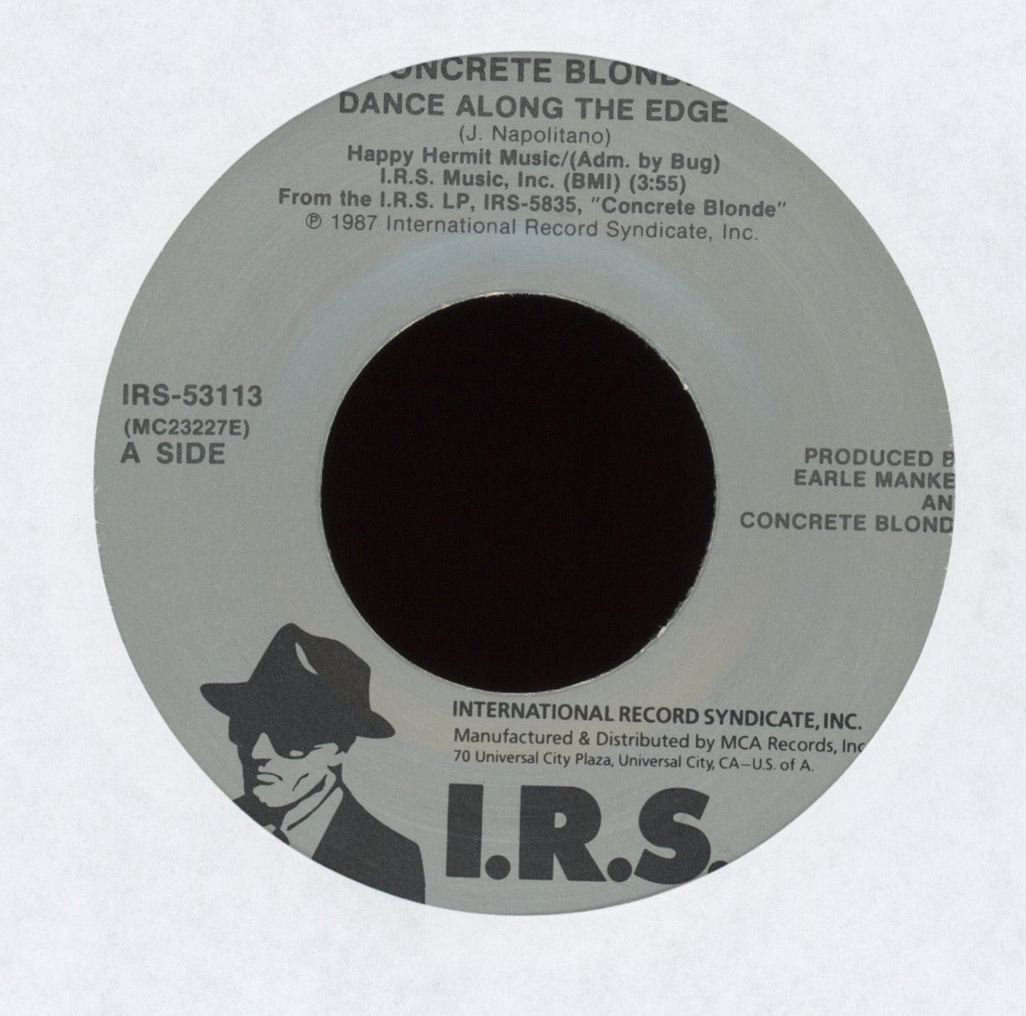 Concrete Blonde - Dance Along The Edge on I.R.S. With Picture Sleeve