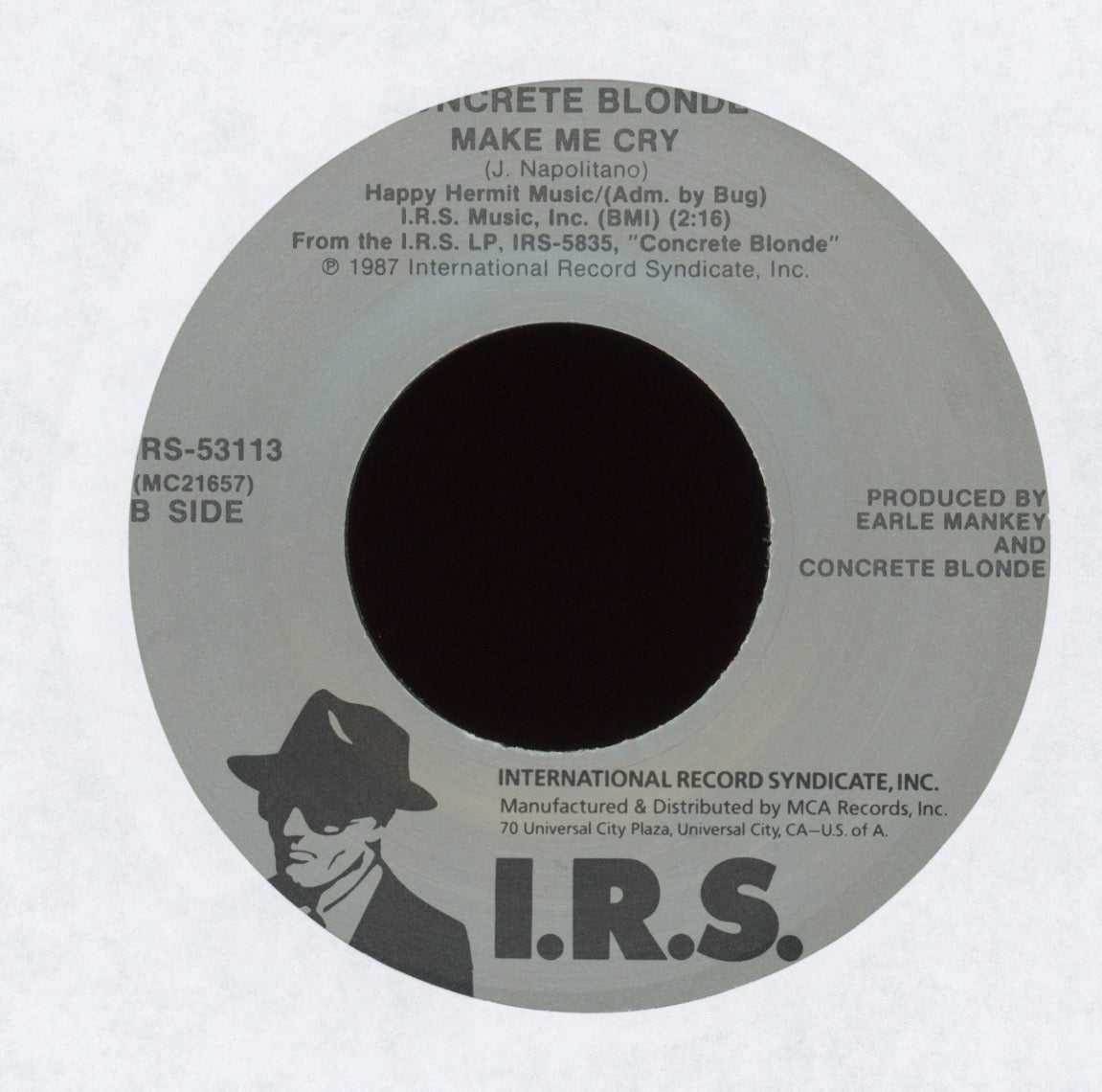 Concrete Blonde - Dance Along The Edge on I.R.S. With Picture Sleeve