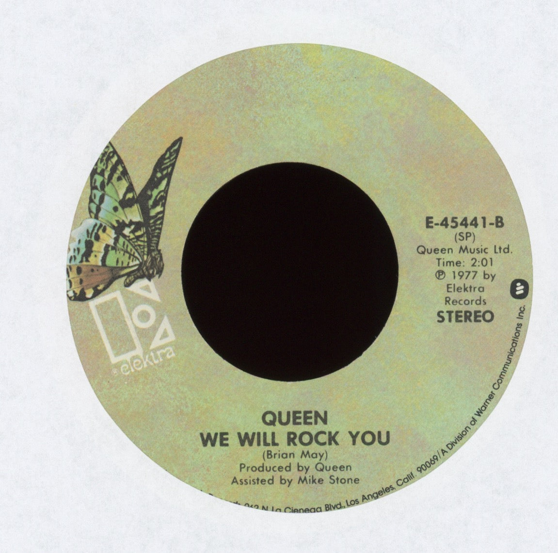 Queen - We Are The Champions on Elektra With Picture Sleeve