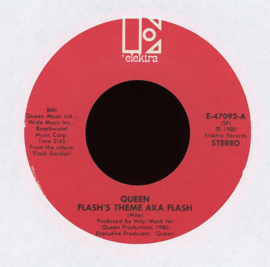 Queen - Flash's Theme A/K/A Flash on Elektra With Picture Sleeve