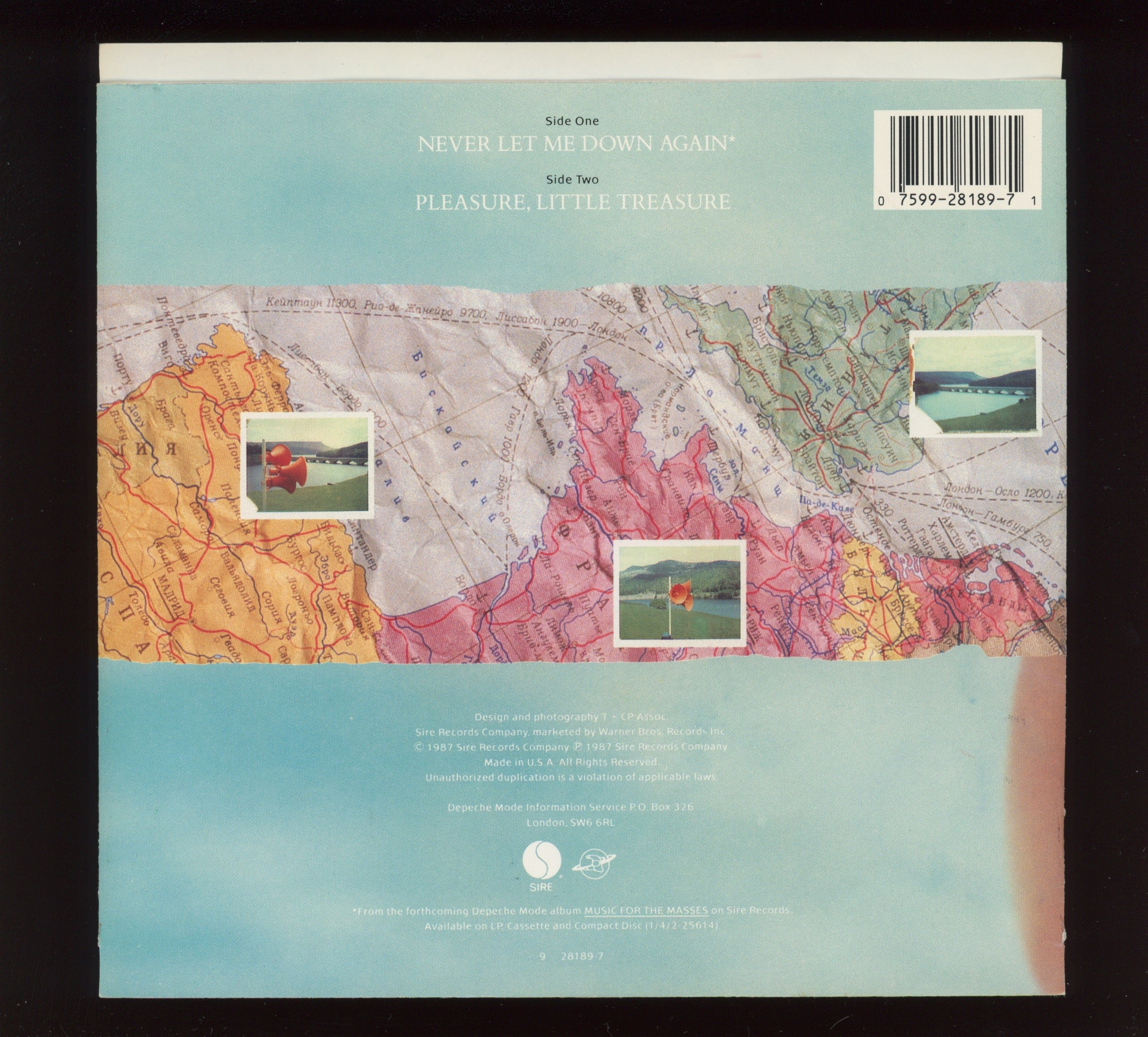 Depeche Mode - Never Let Me Down Again on Sire With Picture Sleeve