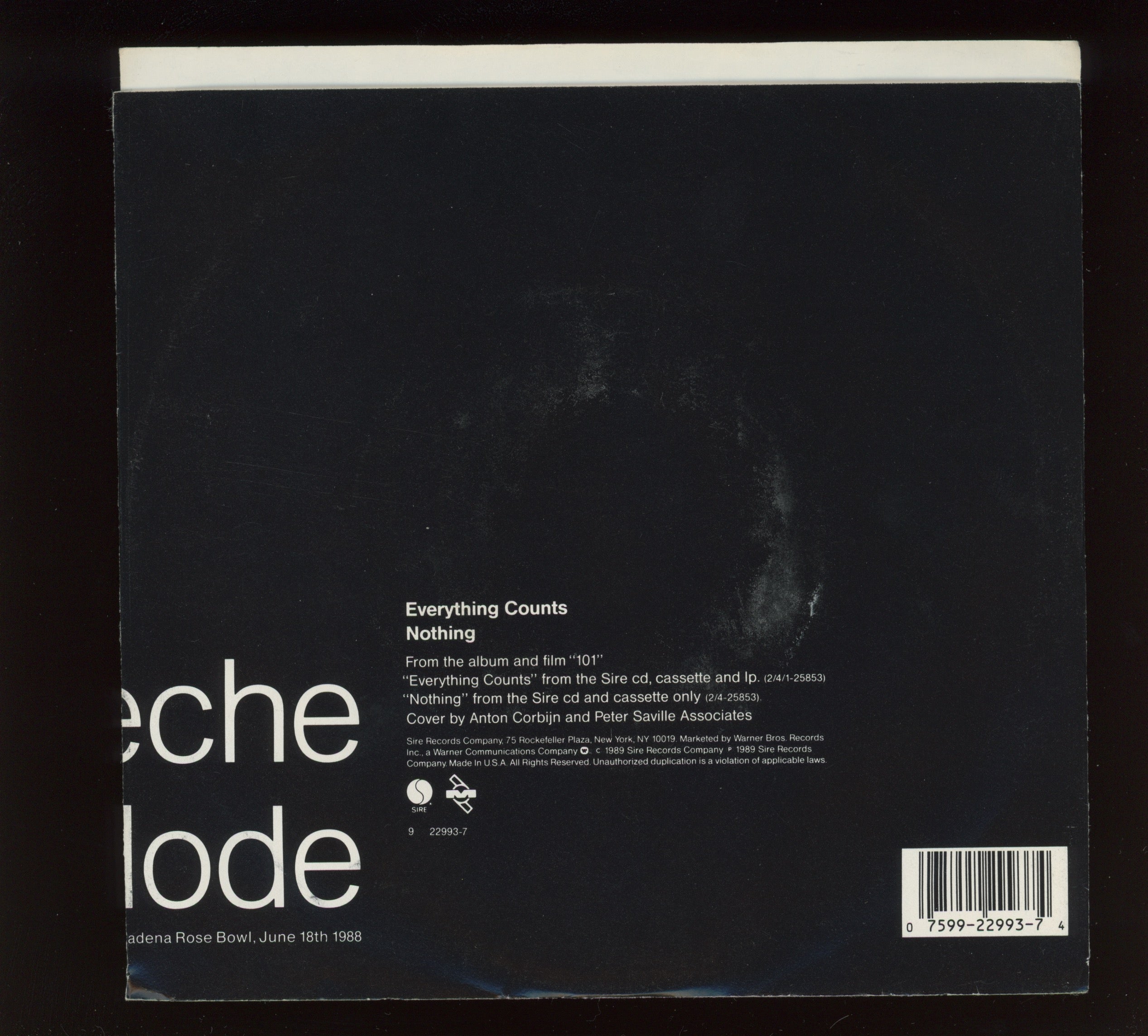 Depeche Mode - Everything Counts, Nothing on Sire With Picture Sleeve