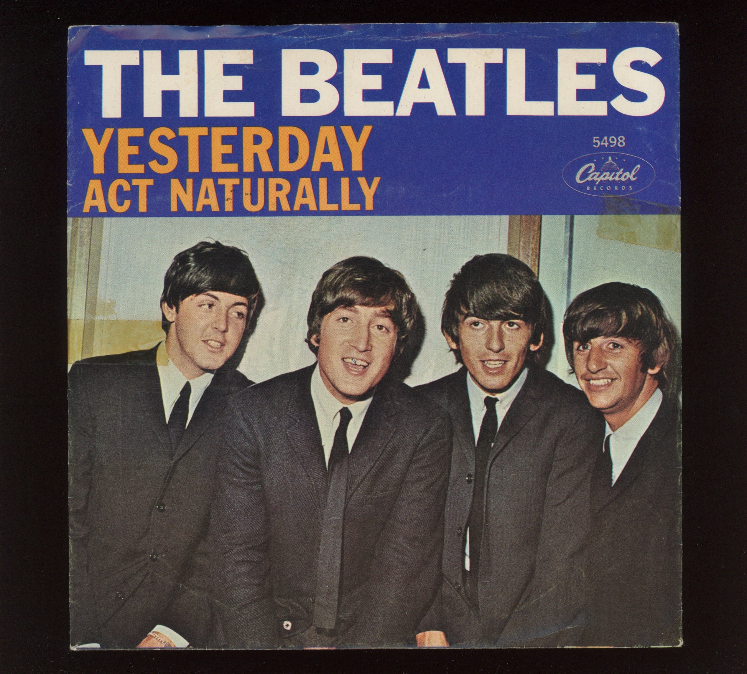 The Beatles - Yesterday / Act Naturally on Apple With Picture Sleeve