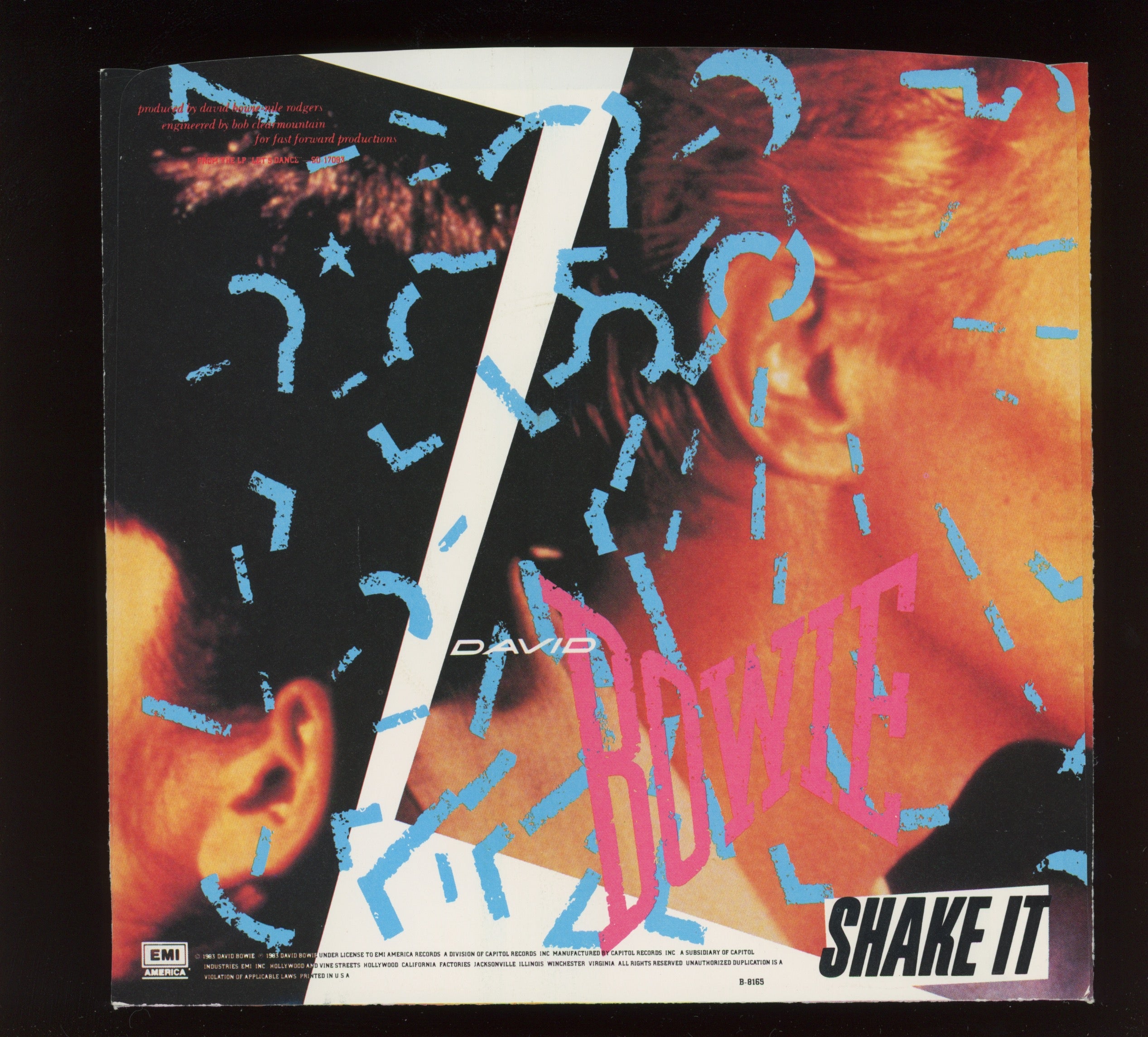 David Bowie - China Girl on EMI America With Picture Sleeve