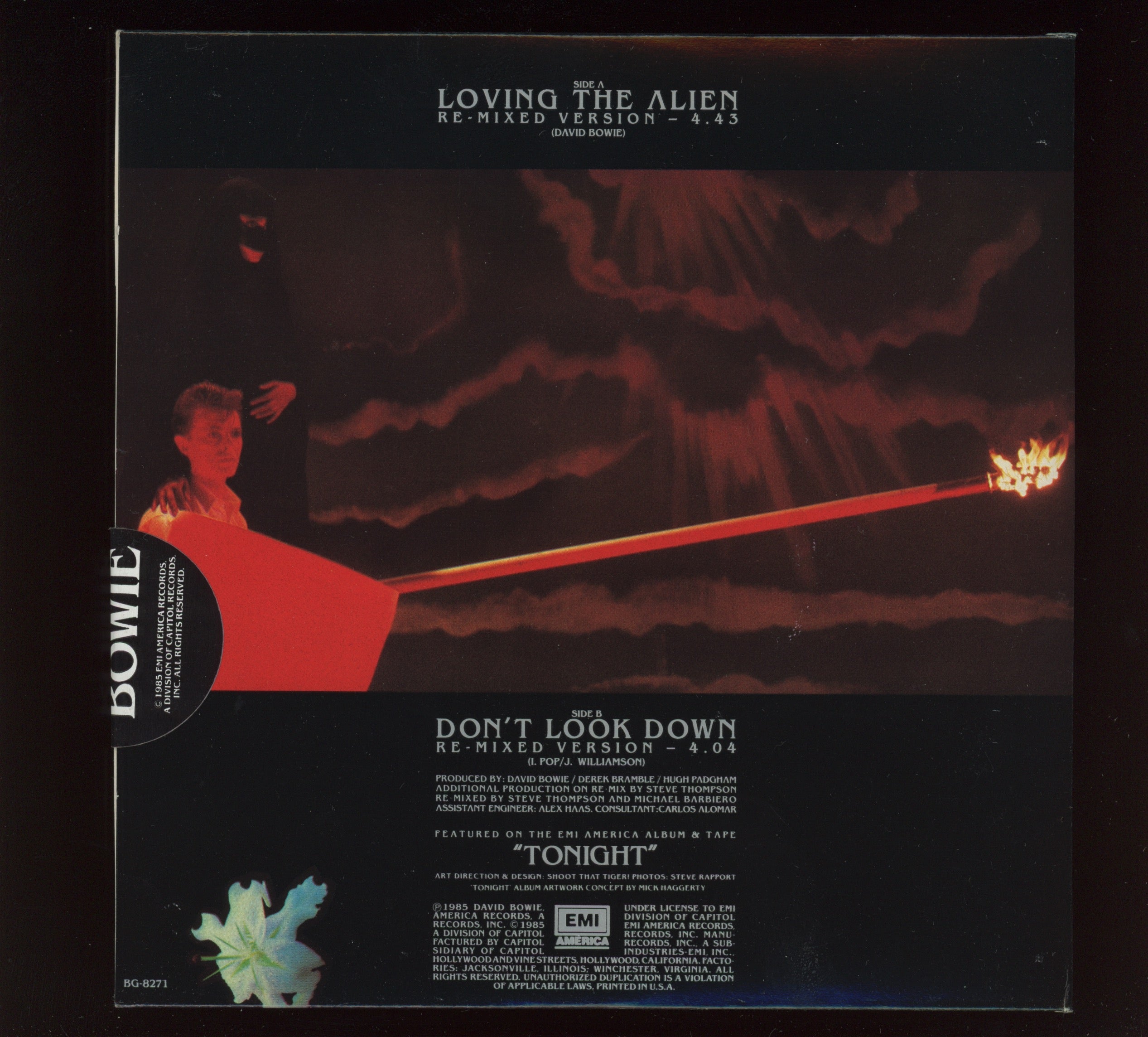 David Bowie - Loving The Alien (Re-Mixed Version) on EMI America With Picture Sleeve Sealed
