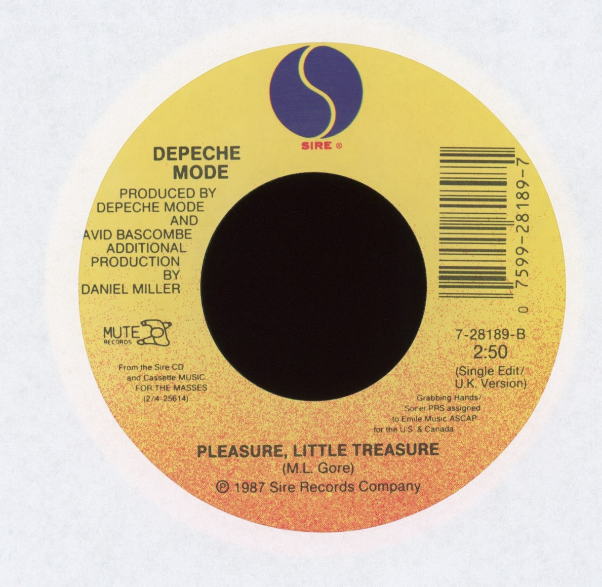 Depeche Mode - Never Let Me Down Again on Sire With Picture Sleeve