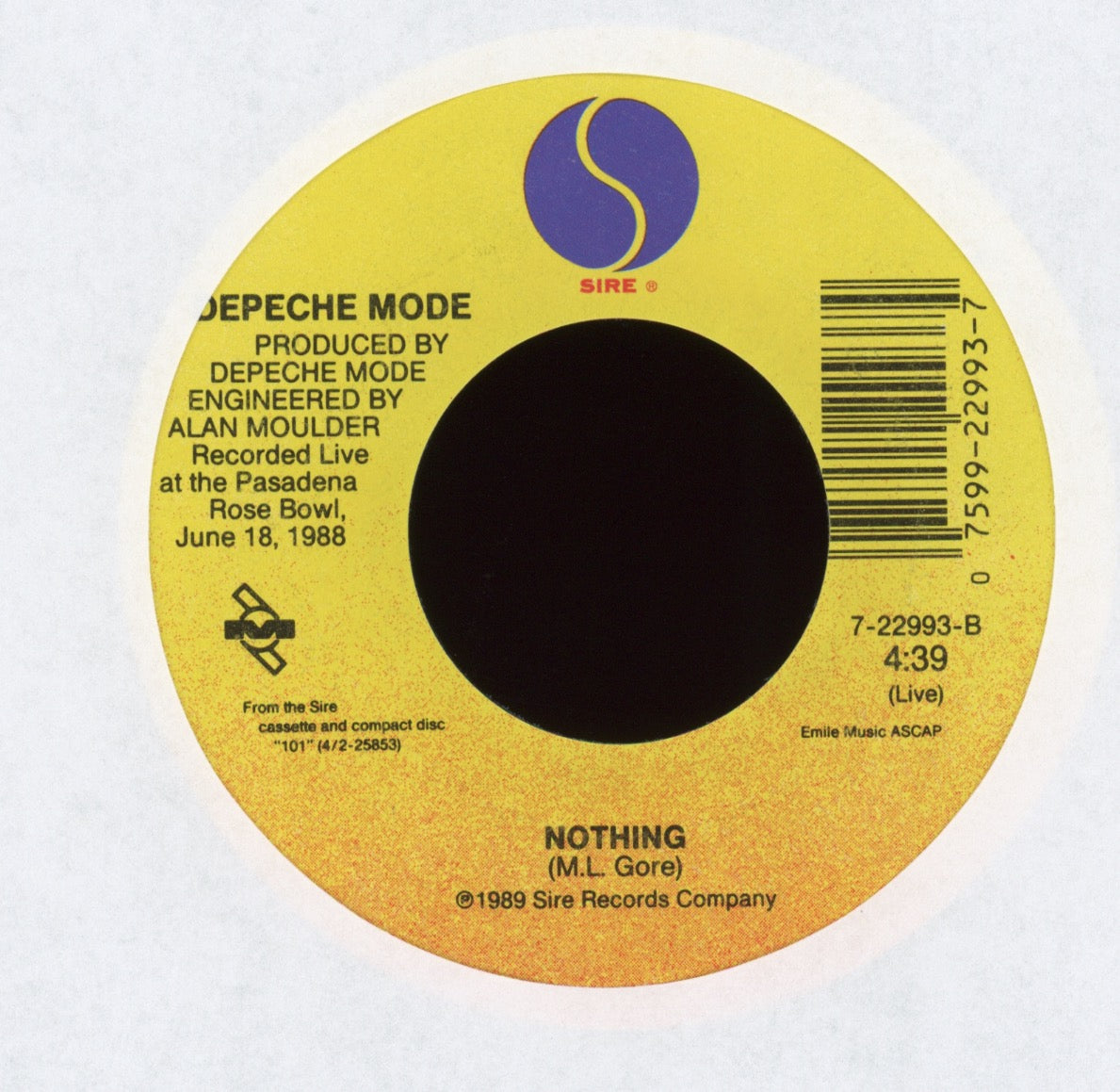 Depeche Mode - Everything Counts, Nothing on Sire With Picture Sleeve