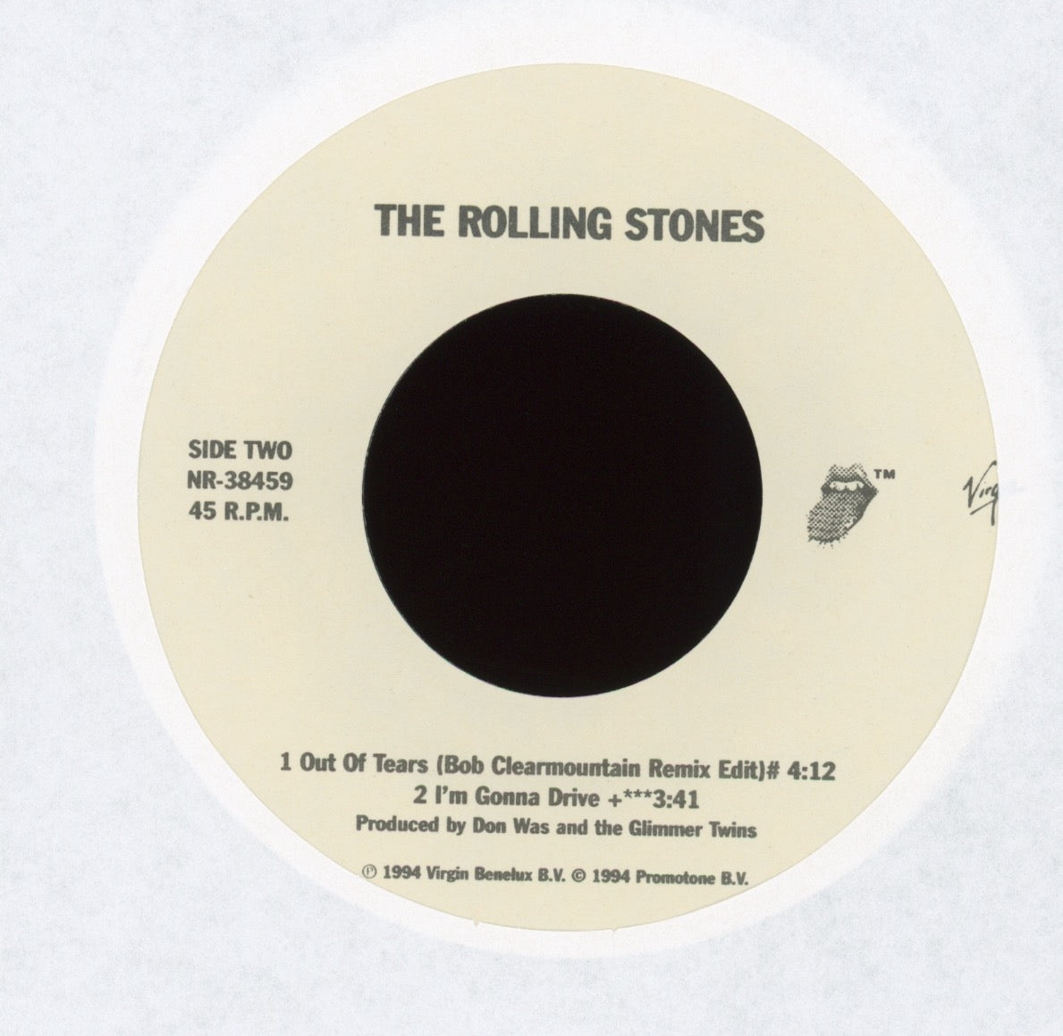 The Rolling Stones - Out Of Tears on Rolling Stones Virgin With Picture Sleeve