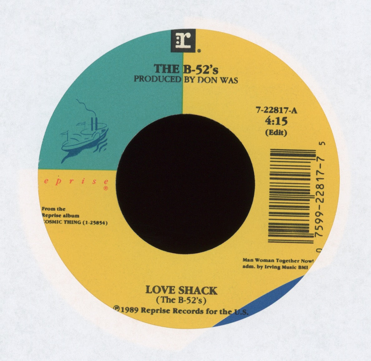The B-52's - Love Shack on Reprise With Picture Sleeve