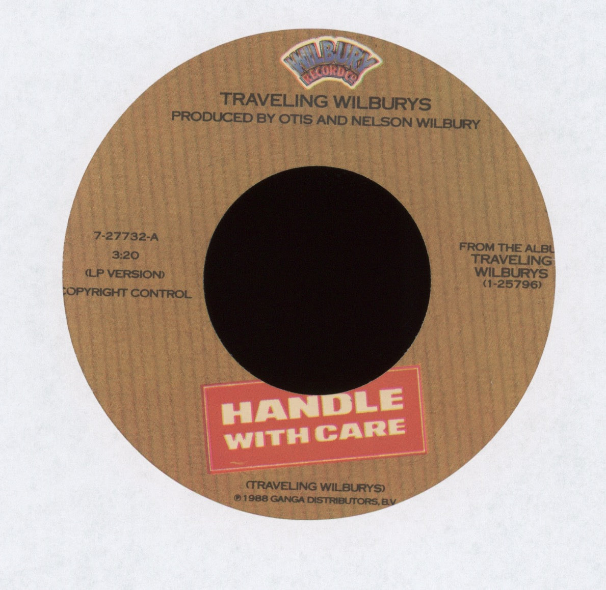 Traveling Wilburys - Handle With Care on Wilbury With Picture Sleeve
