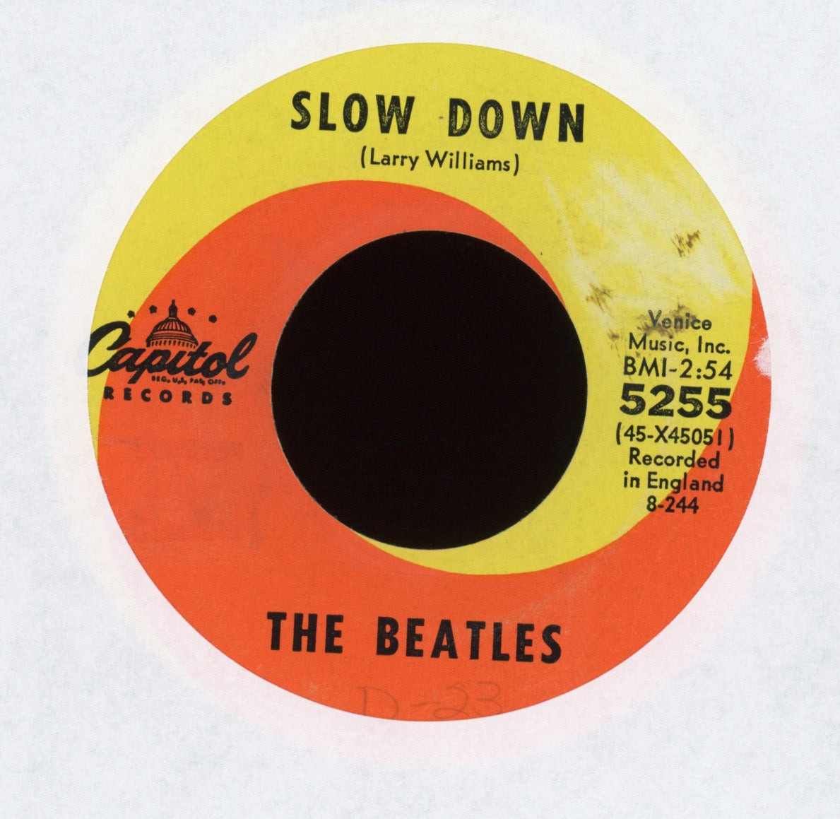 The Beatles - Matchbox / Slow Down on Capitol 45 With Picture Sleeve
