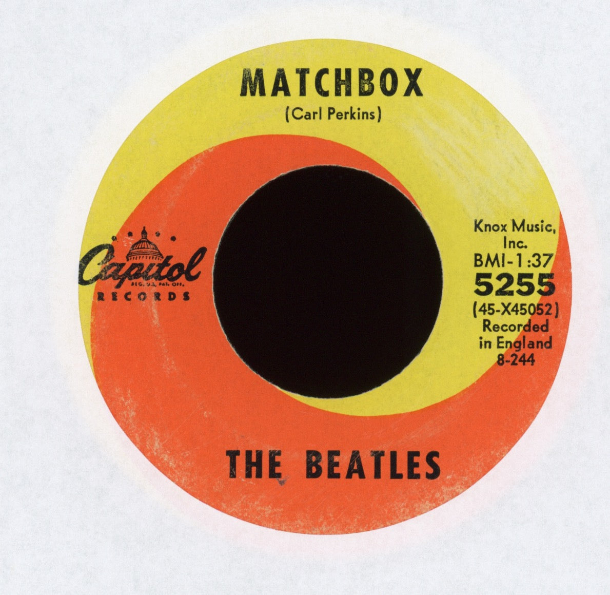 The Beatles - Matchbox / Slow Down on Capitol 45 With Picture Sleeve