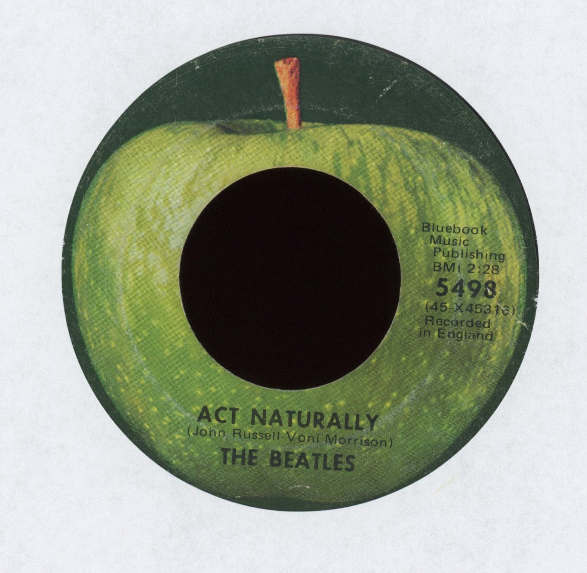 The Beatles - Yesterday / Act Naturally on Apple With Picture Sleeve