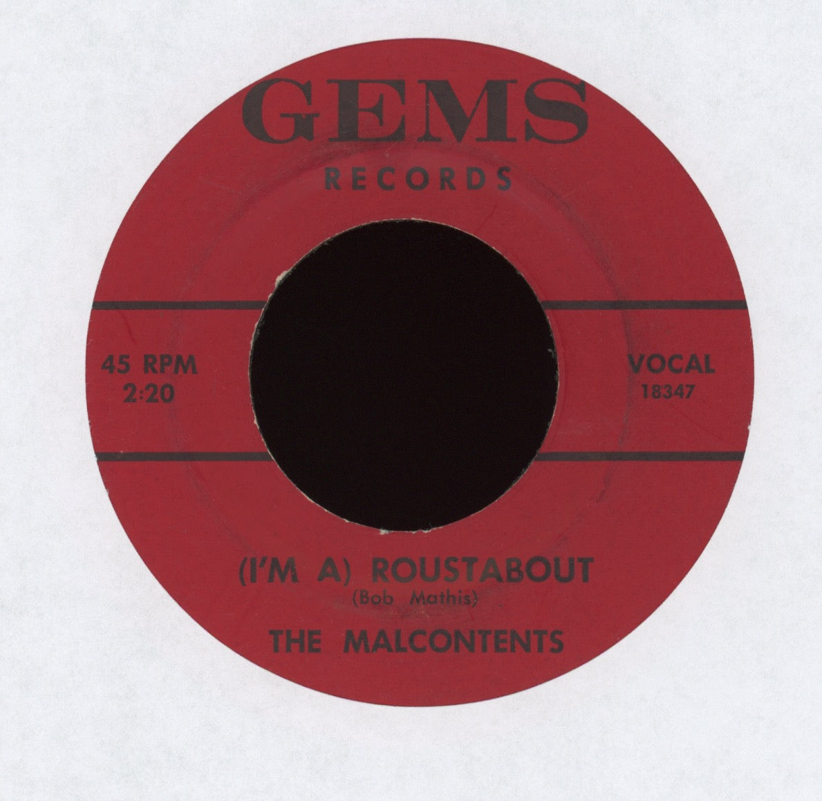 The Malcontents - (I'm A) Roustabout on Gems