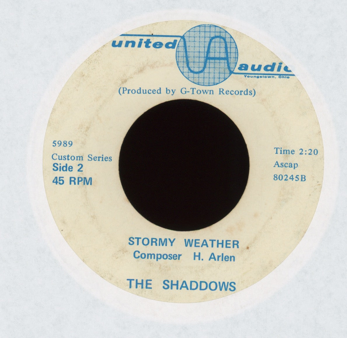 Shaddows - Together Again / Stormy Weather on United Audio