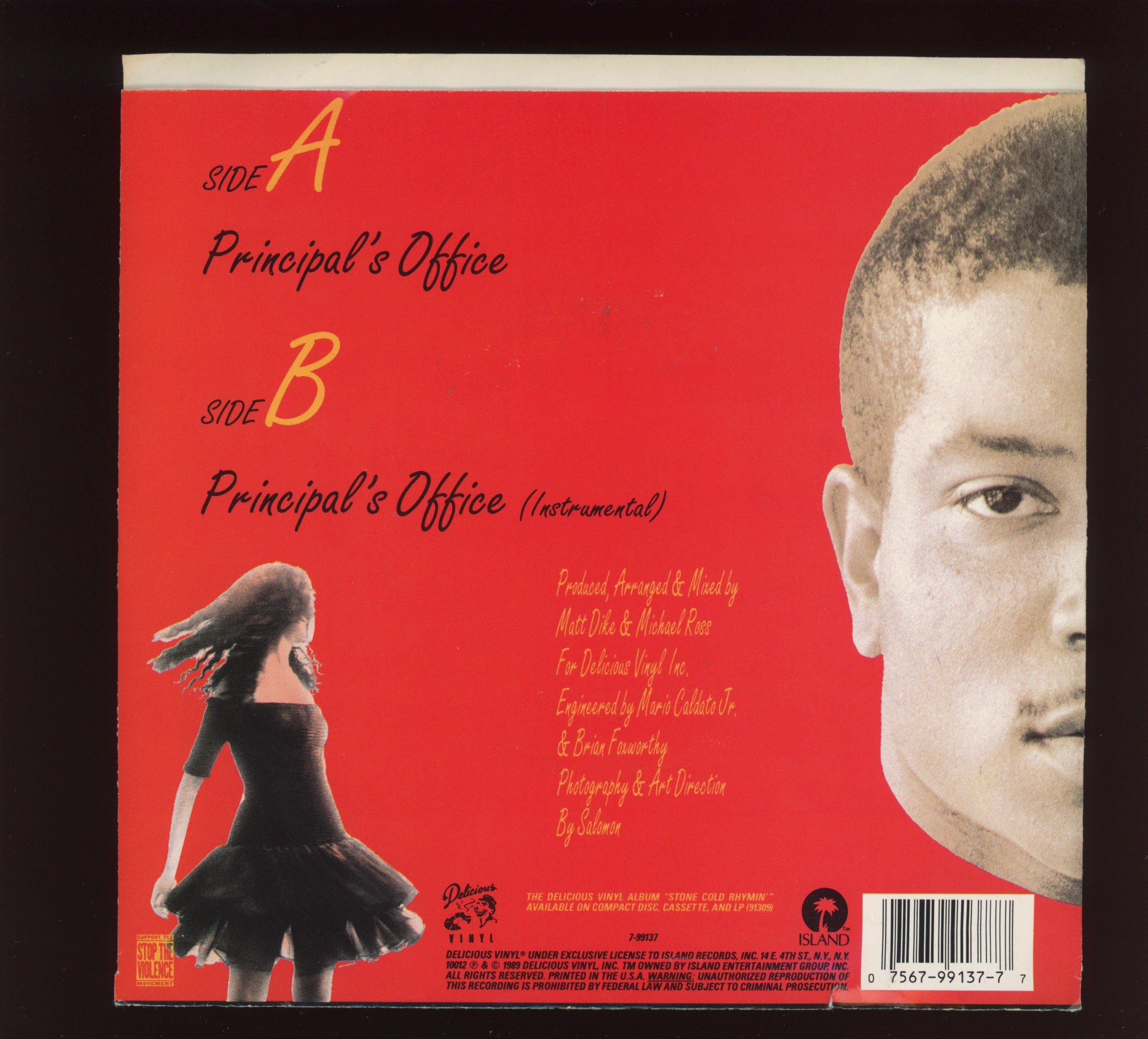 Young MC - Principal's Office on Delicious Vinyl With Picture Sleeve
