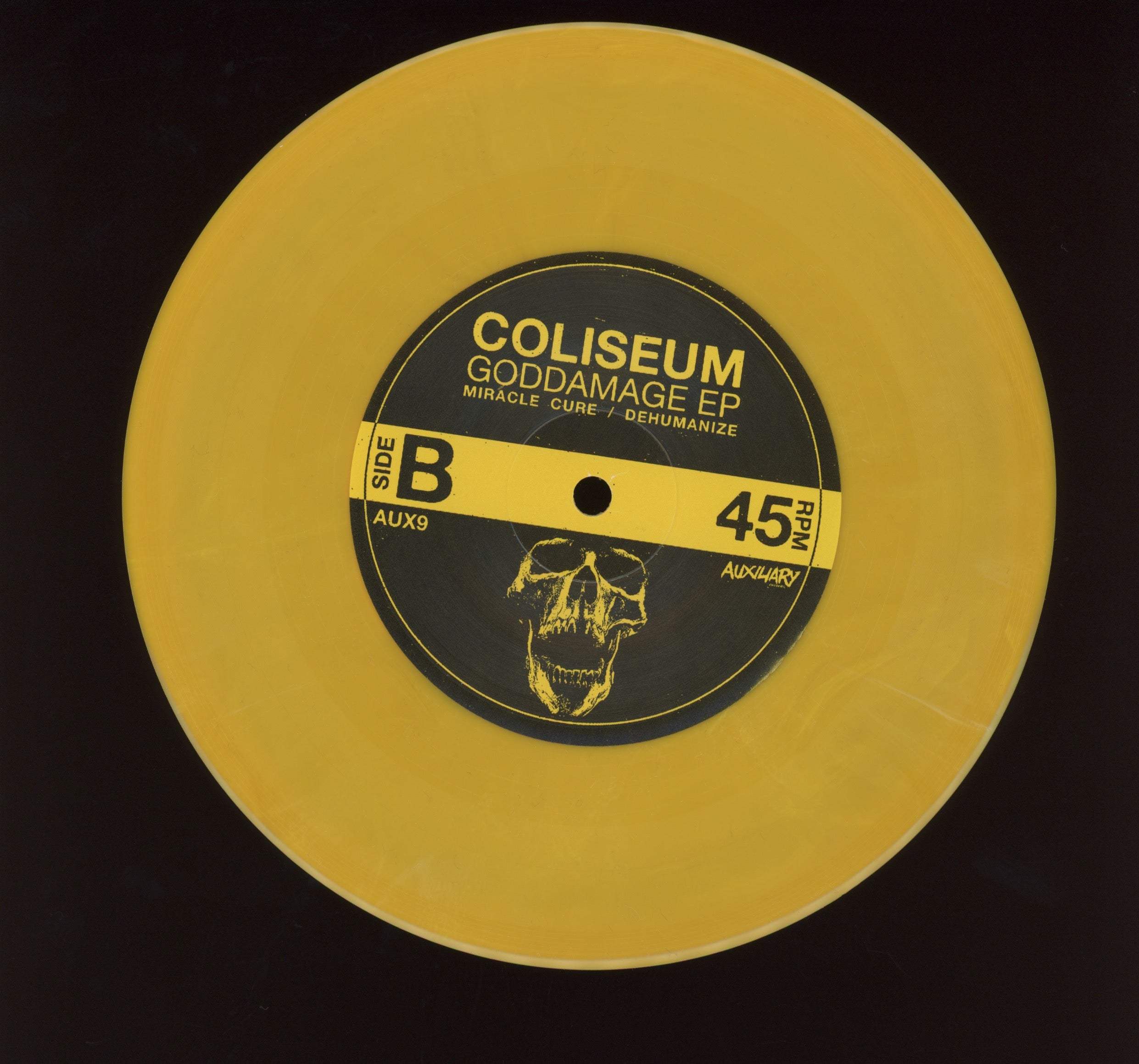 Coliseum - Goddamage EP on Auxillary Yellow / White Vinyl Reissue