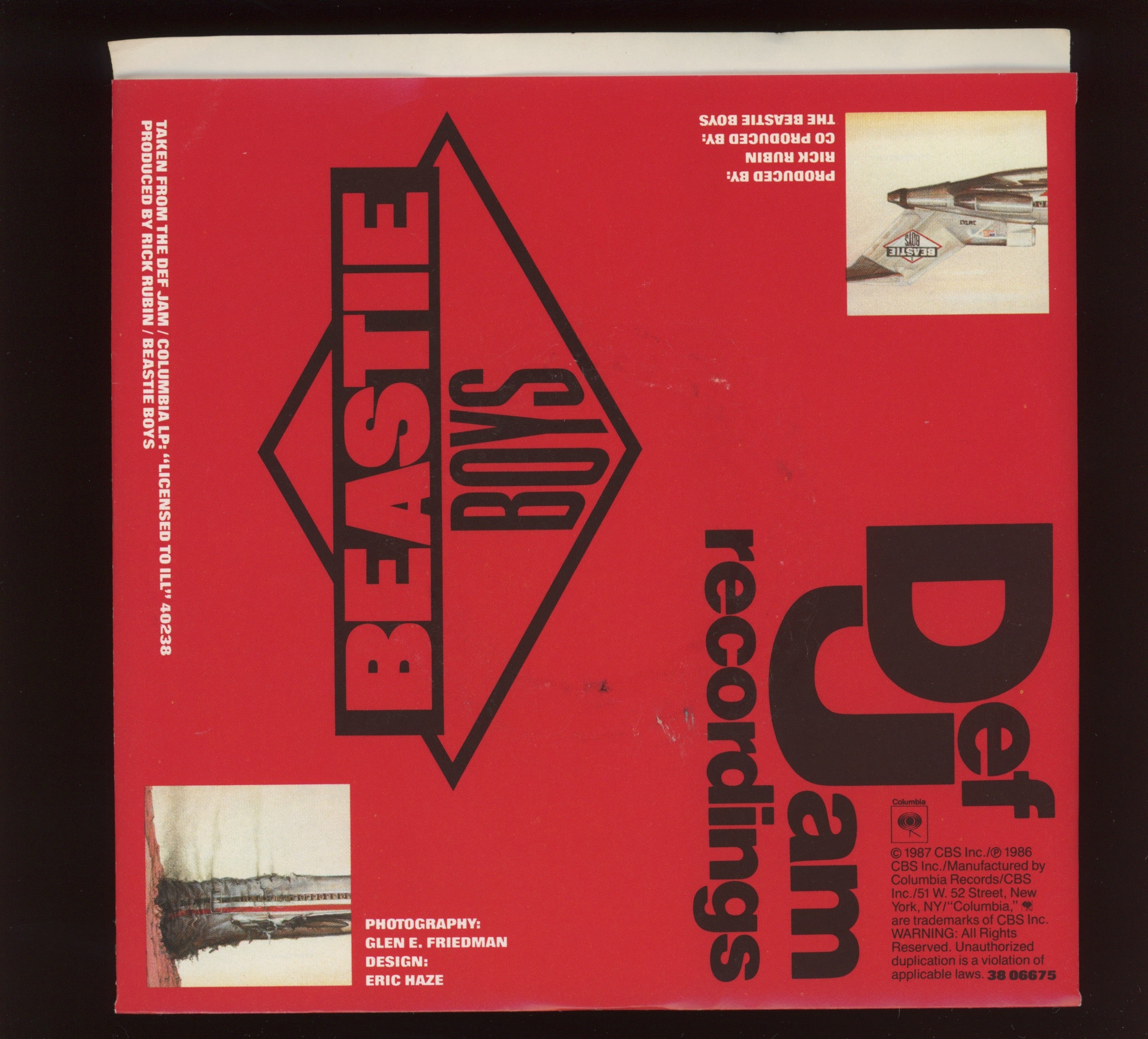 Beastie Boys - No Sleep Till Brooklyn on Def Jam With Picture Sleeve