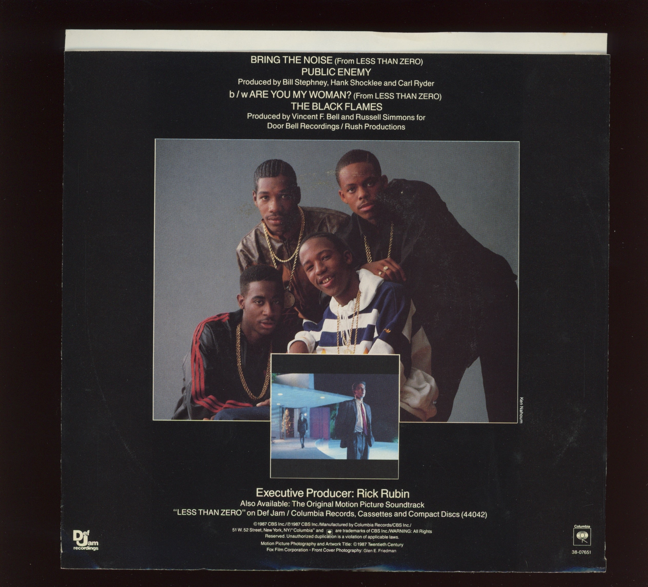 Public Enemy - Bring the Noise on Def Jam With Picture Sleeve