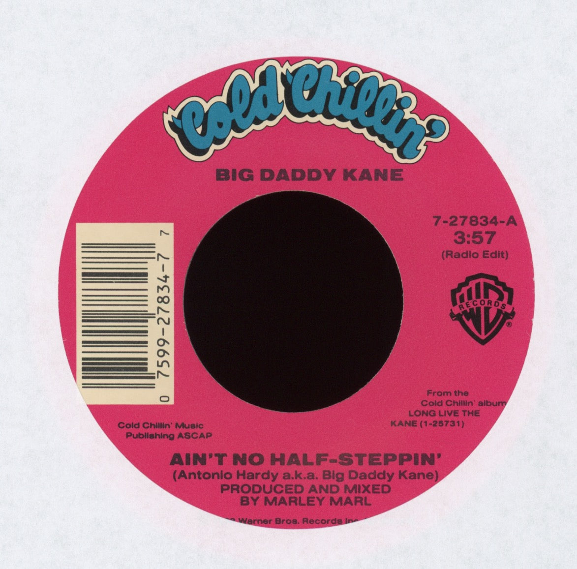 Big Daddy Kane - Ain't No Half-Steppin' on Cold Chillin' With Picture Sleeve