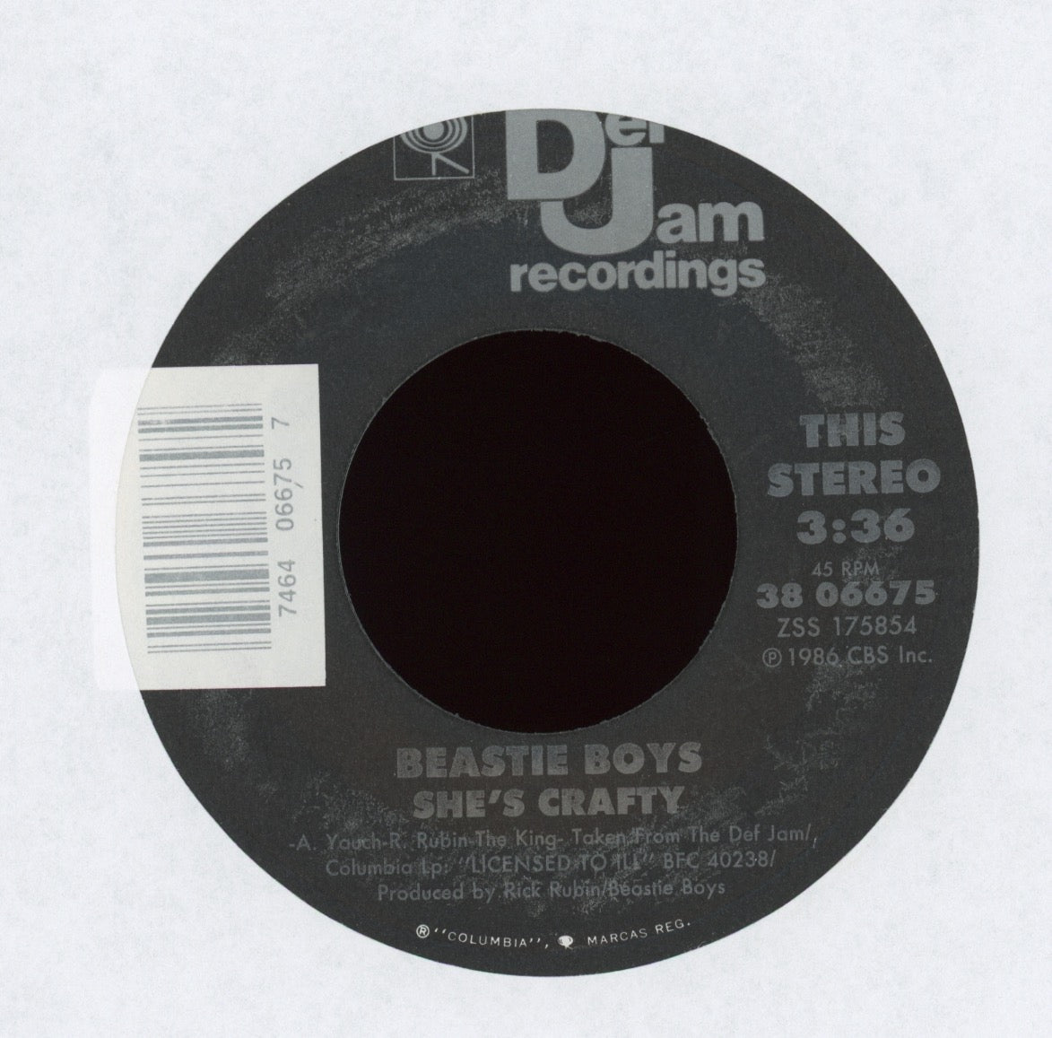 Beastie Boys - No Sleep Till Brooklyn on Def Jam With Picture Sleeve