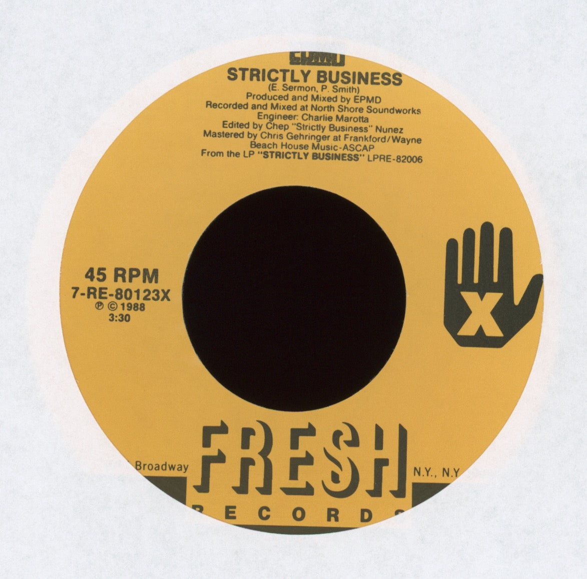 EPMD - Strictly Business on Fresh With Picture Sleeve