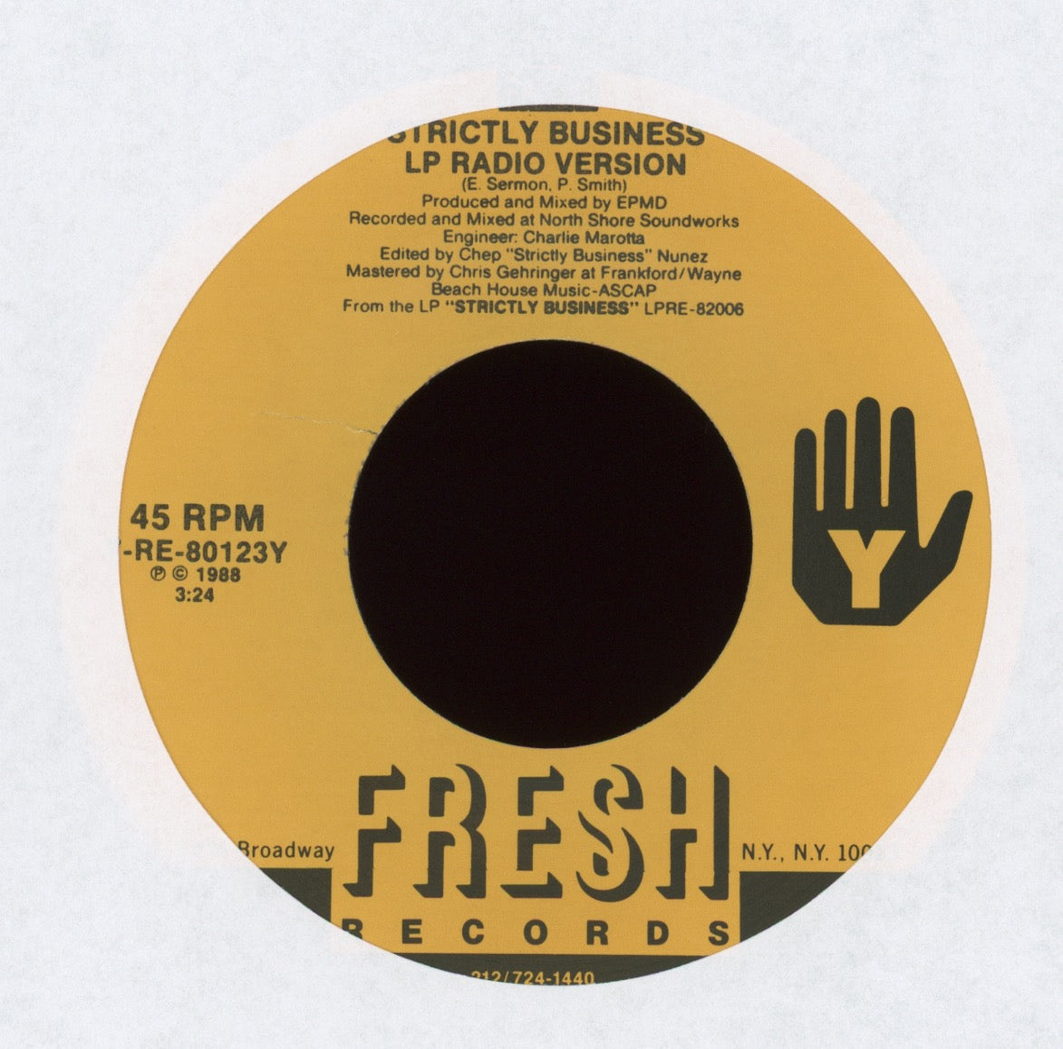 EPMD - Strictly Business on Fresh With Picture Sleeve