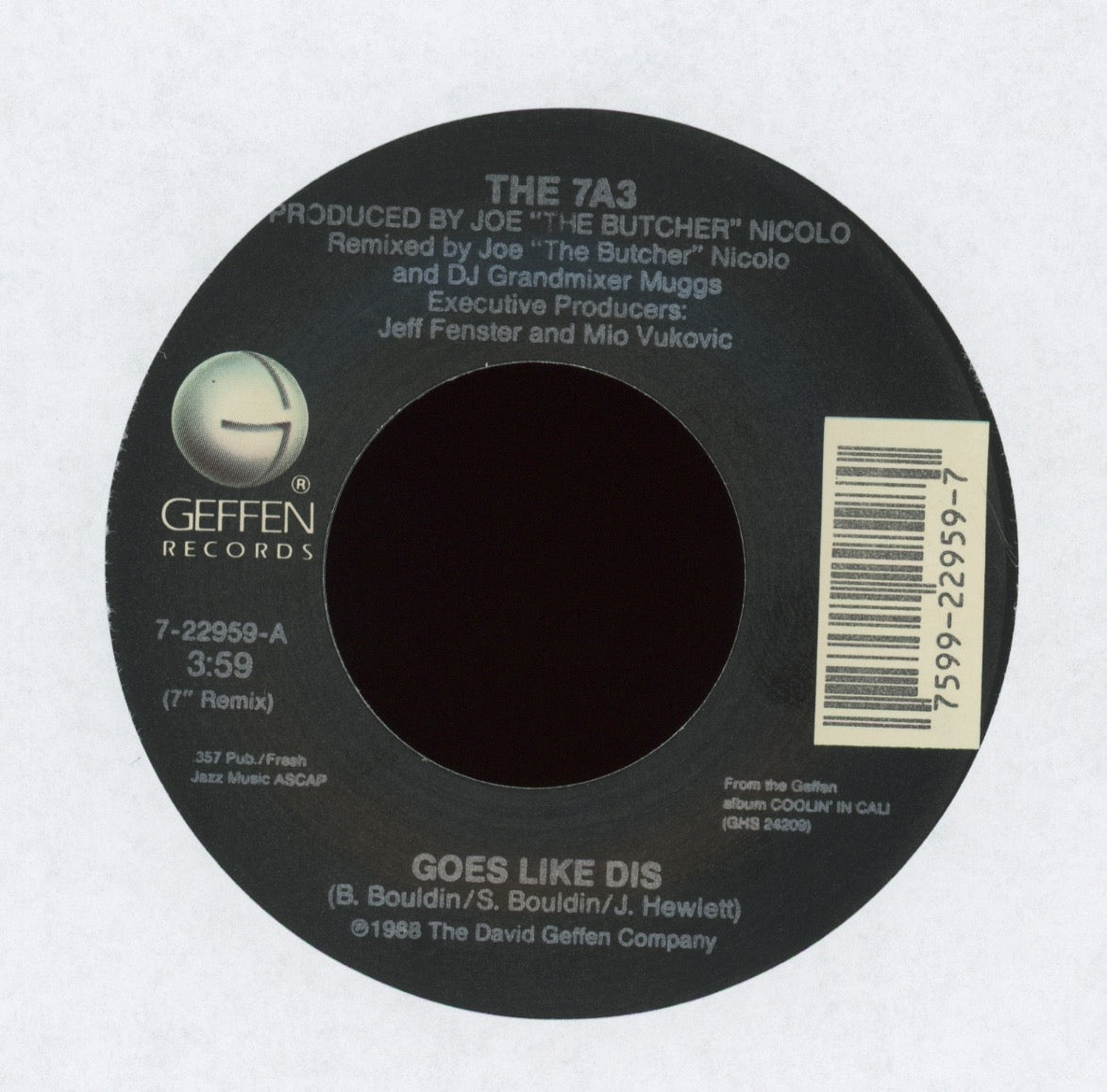 7A3 - Goes Like Dis on Geffen With Picture Sleeve
