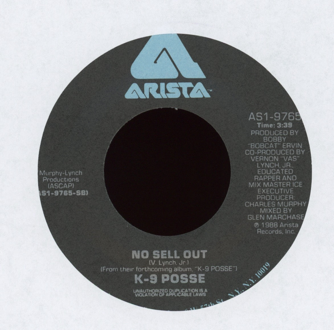 K-9 Posse - Ain't Nothin To It on Arista With Picture Sleeve