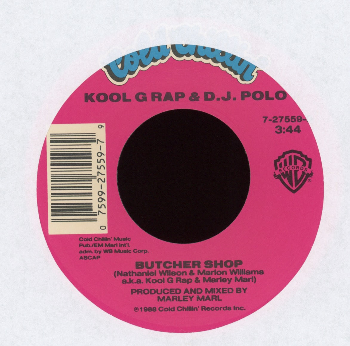 Kool G Rap & D.J. Polo - Road To The Riches on Cold Chillin' With Picture Sleeve