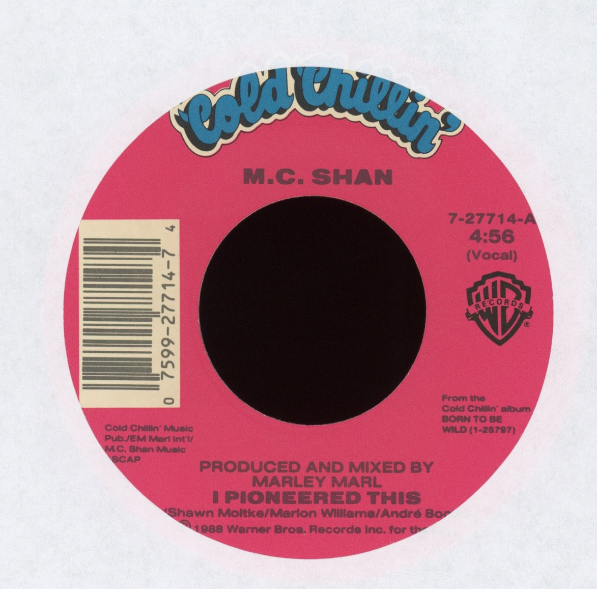 MC Shan - I Pioneered This on Cold Chillin' With Picture Sleeve