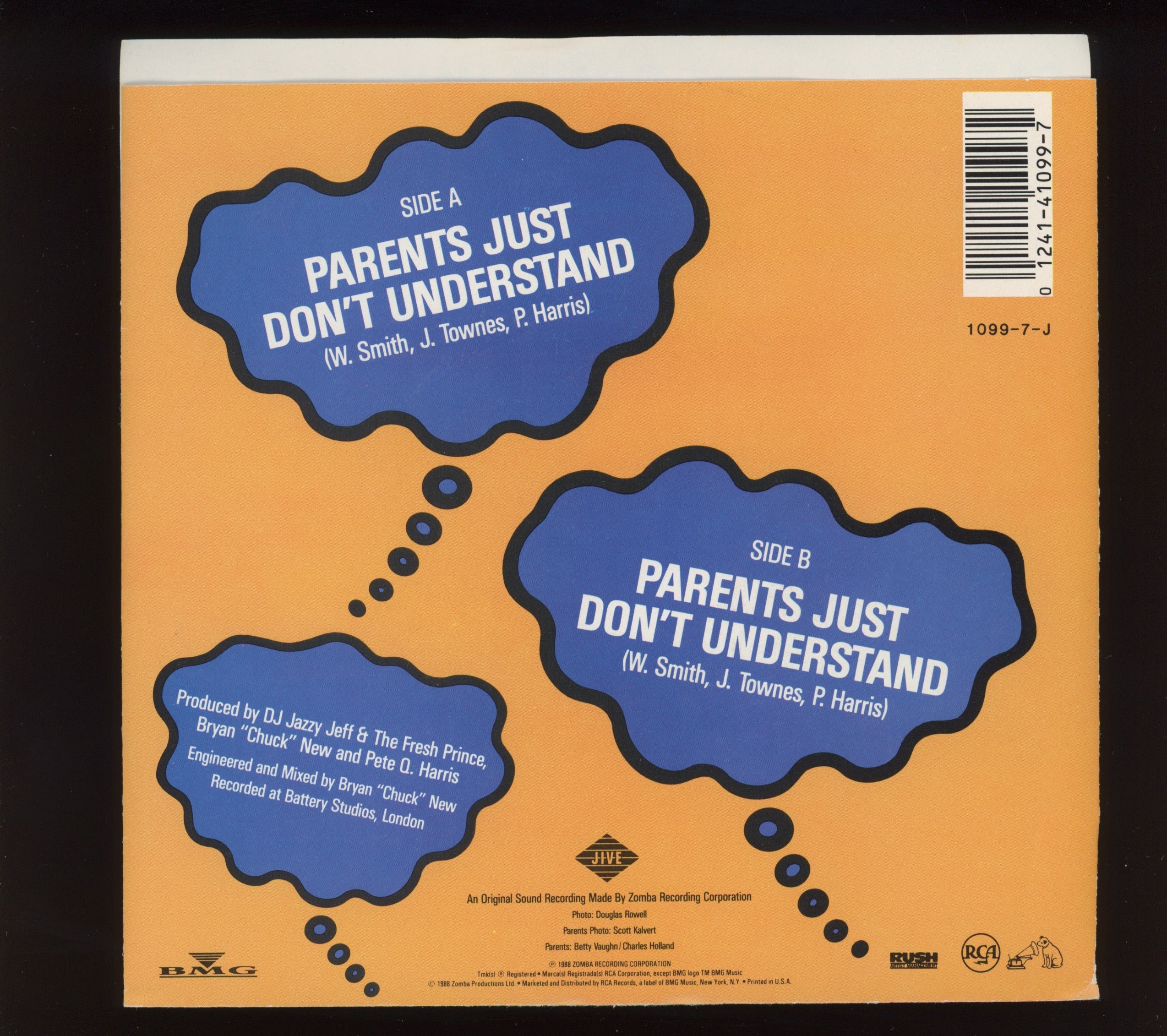 DJ Jazzy Jeff & The Fresh Prince - Parents Just Don't Understand on Jive With Picture Sleeve