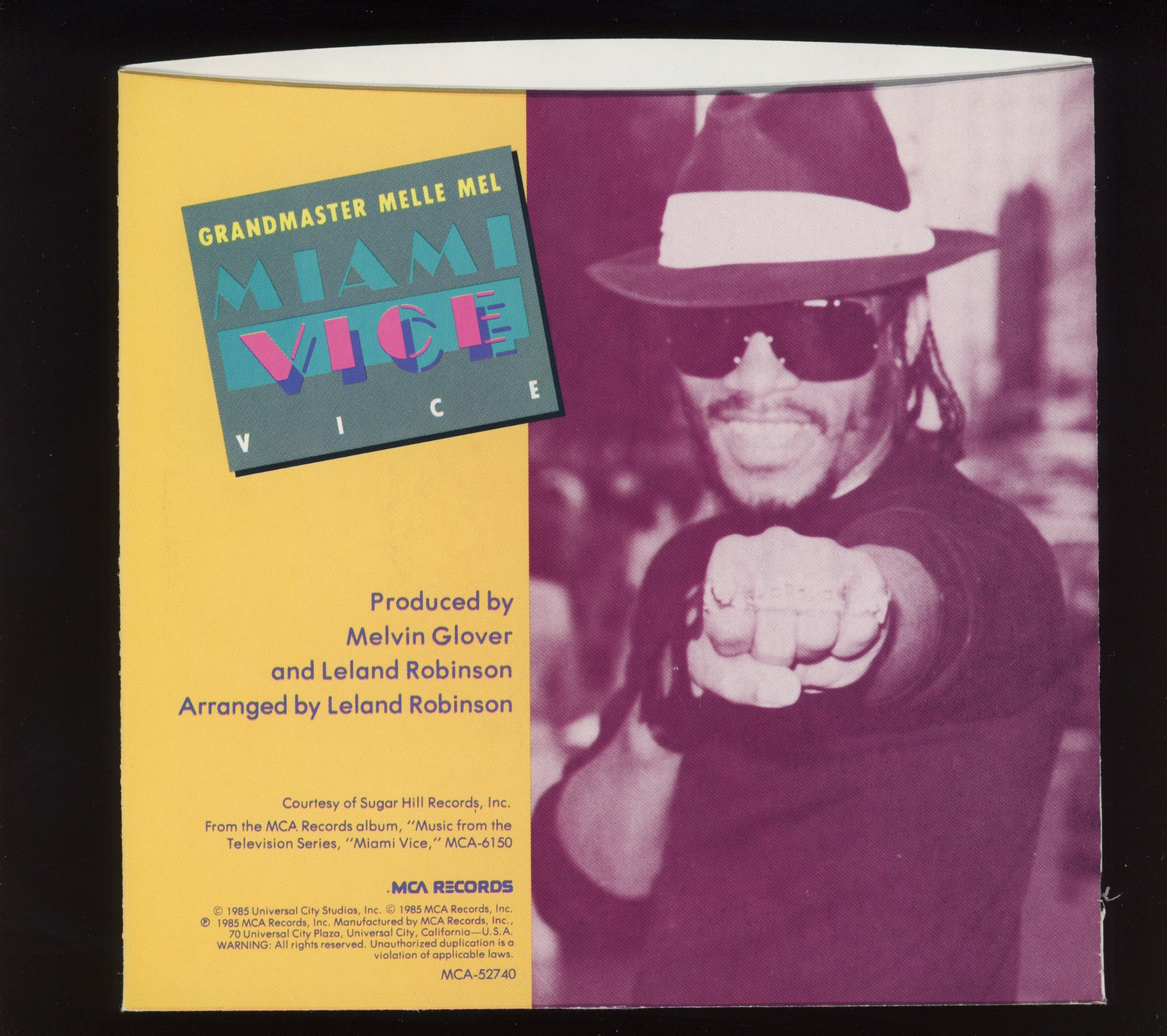 Grandmaster Melle Mel - Vice on MCA With Picture Sleeve
